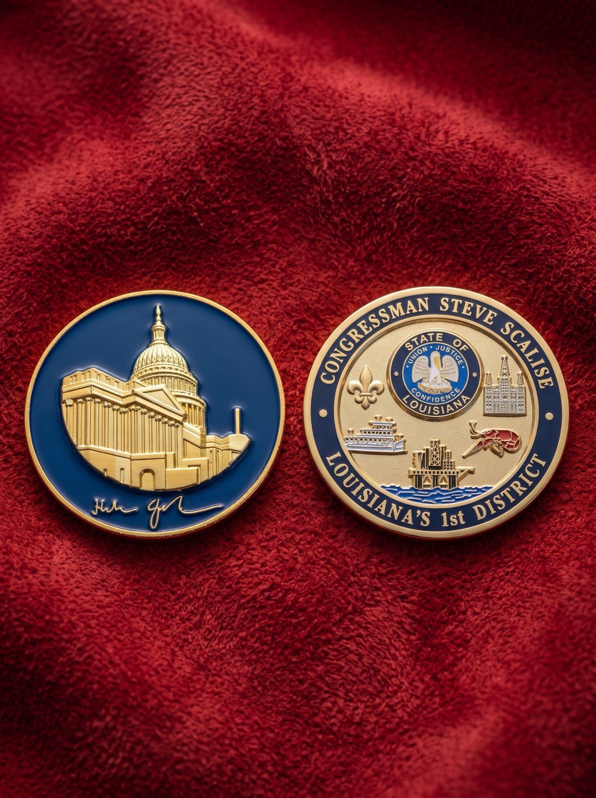 Rare Authentic 119th Congressional Leadership Scalise & Jeffries Challenge Coin Rare Authentic 119th Congressional Leadership Scalise & Jeffries Challenge Coin