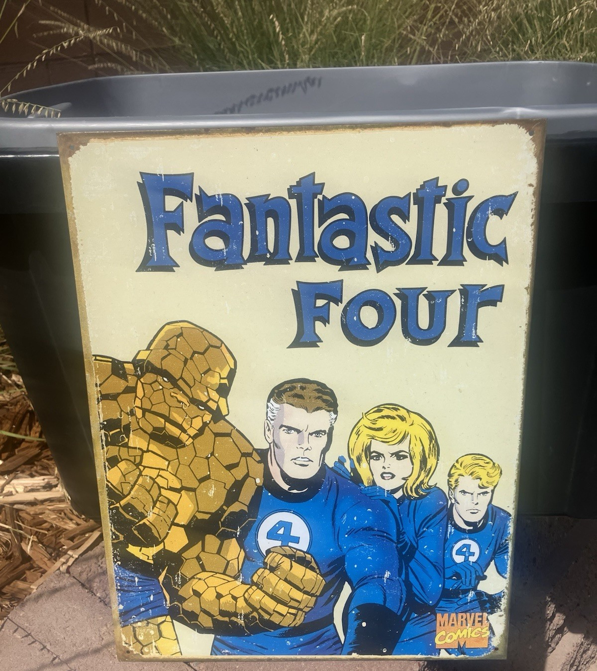 Marvel Fantastic Four Retro Comic Metal Tin Sign 16”x12” Desperate Enterprises