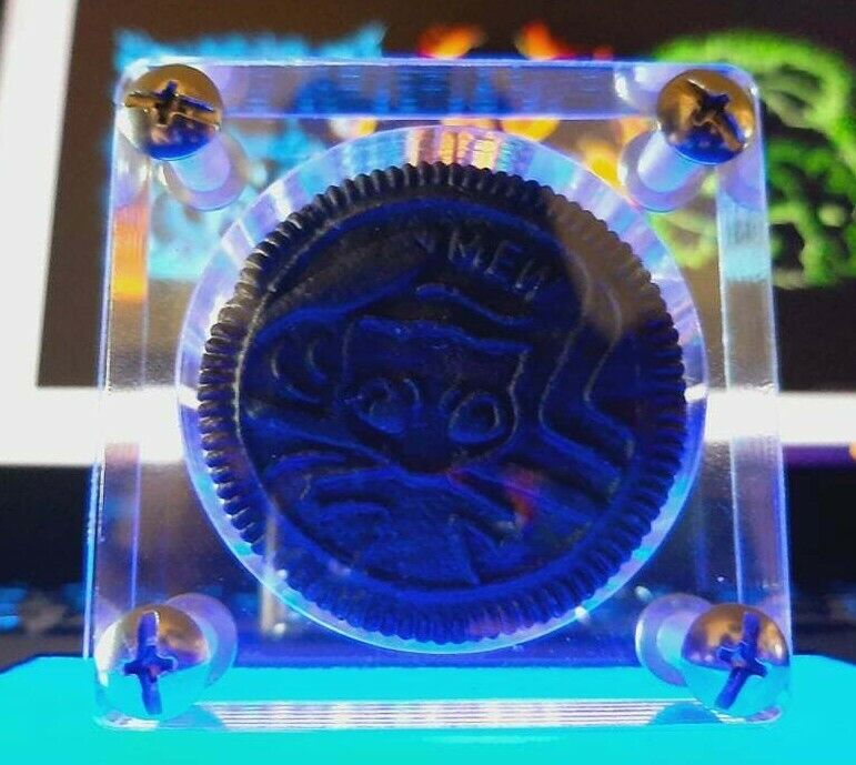 Mew Pokemon Oreo Cookie Ultra Super Rare Collectors Item In Custom Made Display