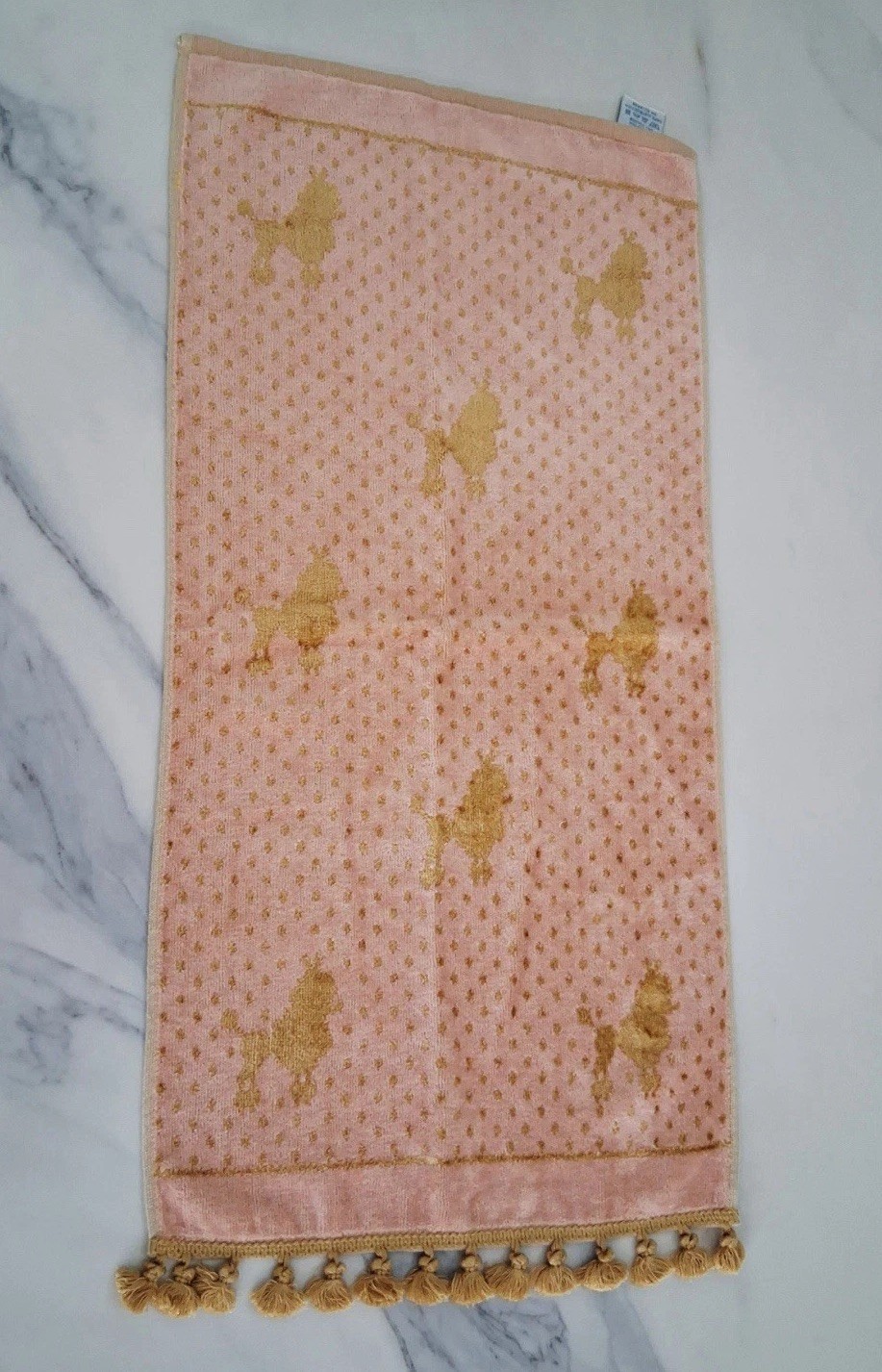 Vintage Besana French Poodle Hand Towel Italy Cotton Viscose