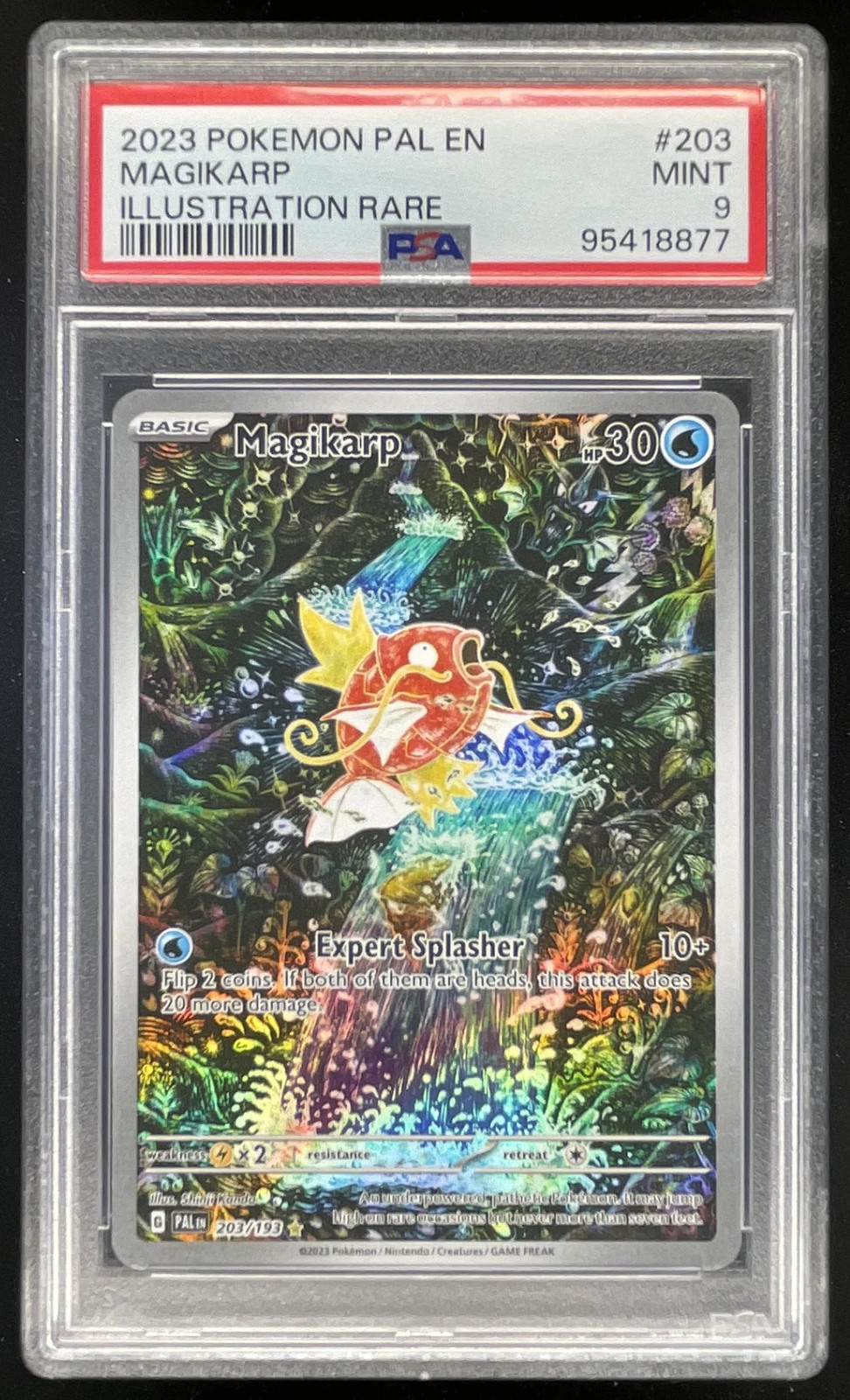 2023 Pokemon Scarlet Violet Paldea Evolved #203/193 Magikarp Illustration PSA 9