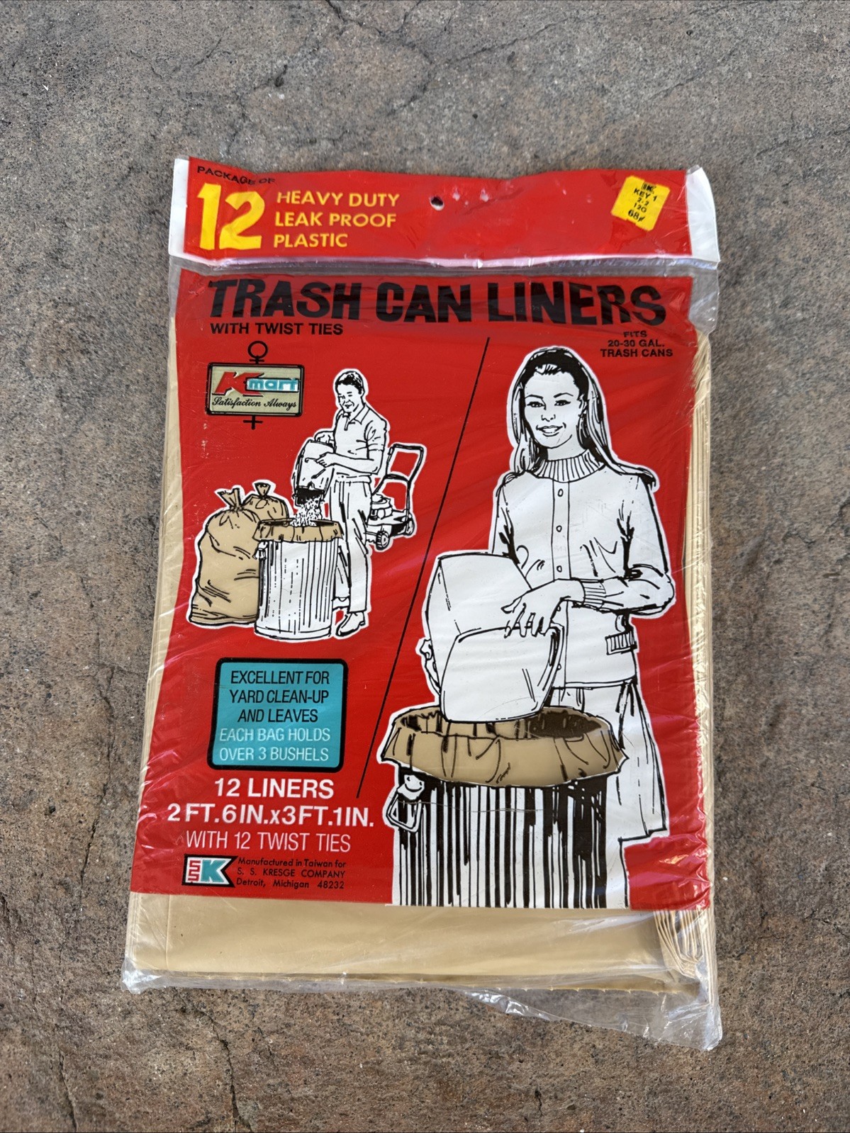 VINTAGE KMART K MART TRASH CAN LINERS IN ORIGINAL PACKAGING VINTAGE KMART K MART TRASH CAN LINERS IN ORIGINAL PACKAGING