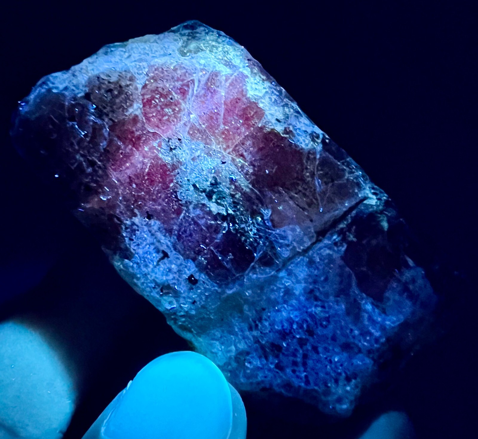 113 Gm Beautiful Natural Rare Fluorescent Bunch Of Scapolite Crystal Specimen~AF