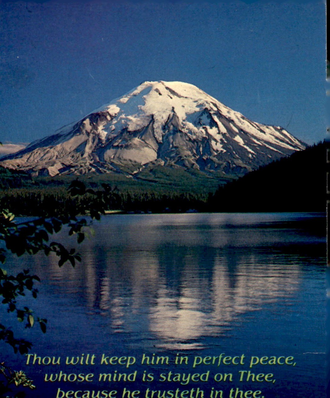 Mt. St. Helens and Spirit Lake, Washington State, pre-1980 eruption Postcard
