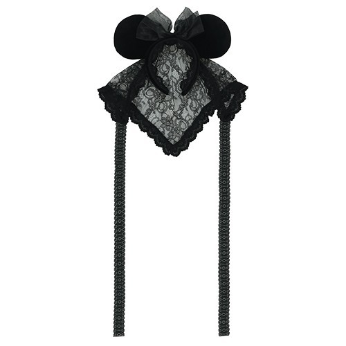 Tokyo Disney Minnie Ears Headband Black Haunted Mansion Look Halloween
