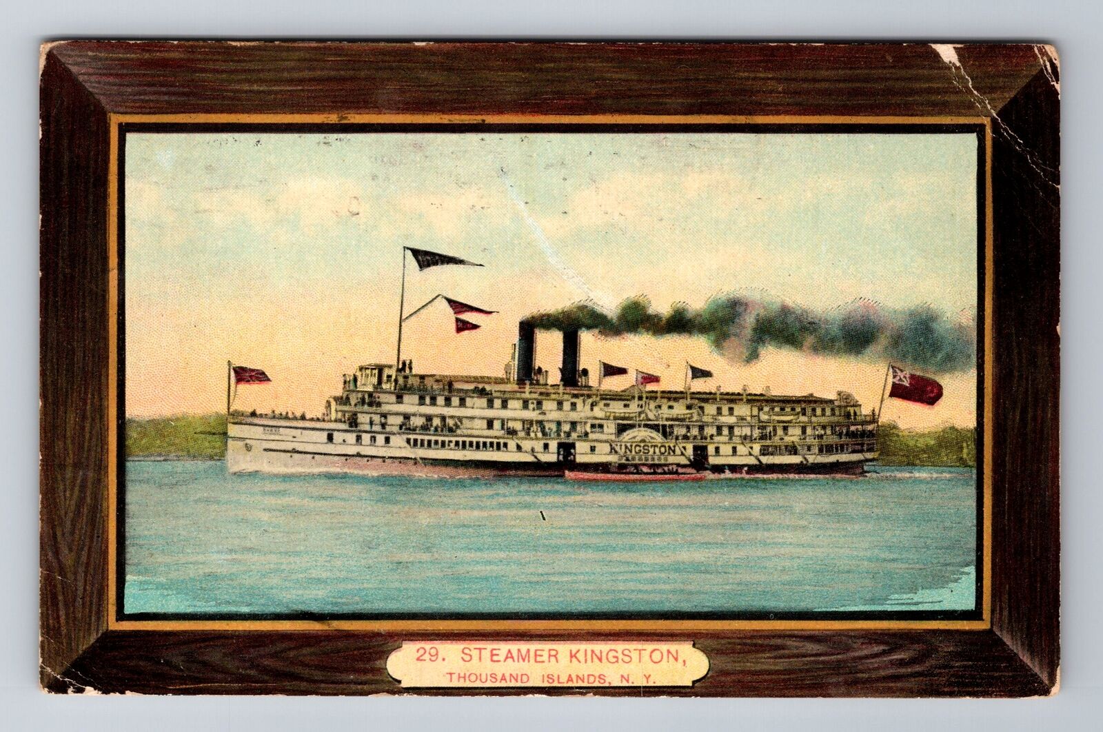 Thousand Islands NY-New York, Steamer Kingston, Vintage c1910 Postcard