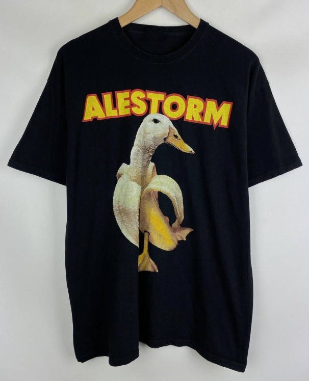 Vintage Banana Duck Alestorm Street Style Dark Full Size Tee Shirt DM74 Vintage Banana Duck Alestorm Street Style Dark Full Size Tee Shirt DM74