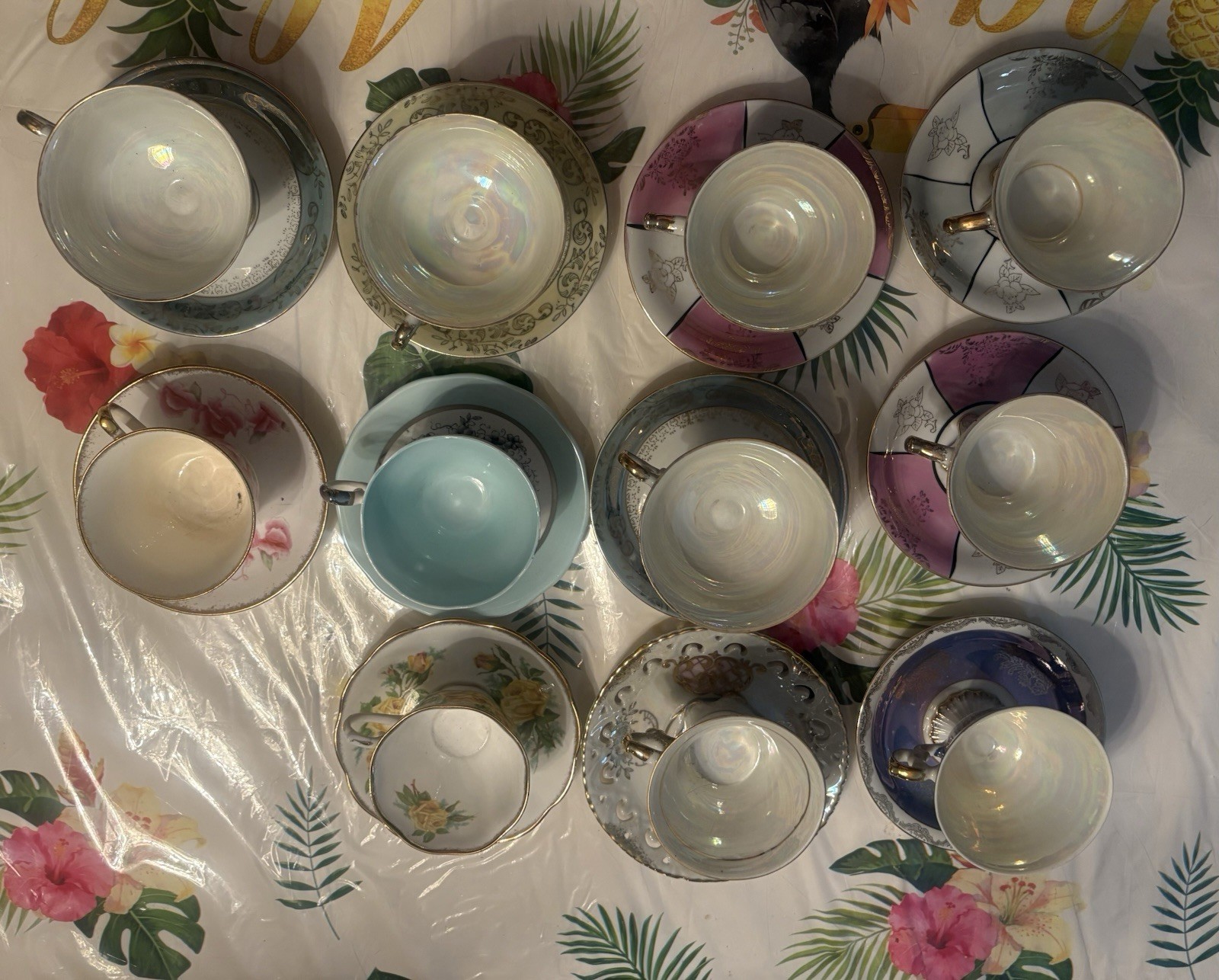 Lot Of 11 Vintage Tea Cups And Saucers Lot Of 11 Vintage Tea Cups And Saucers