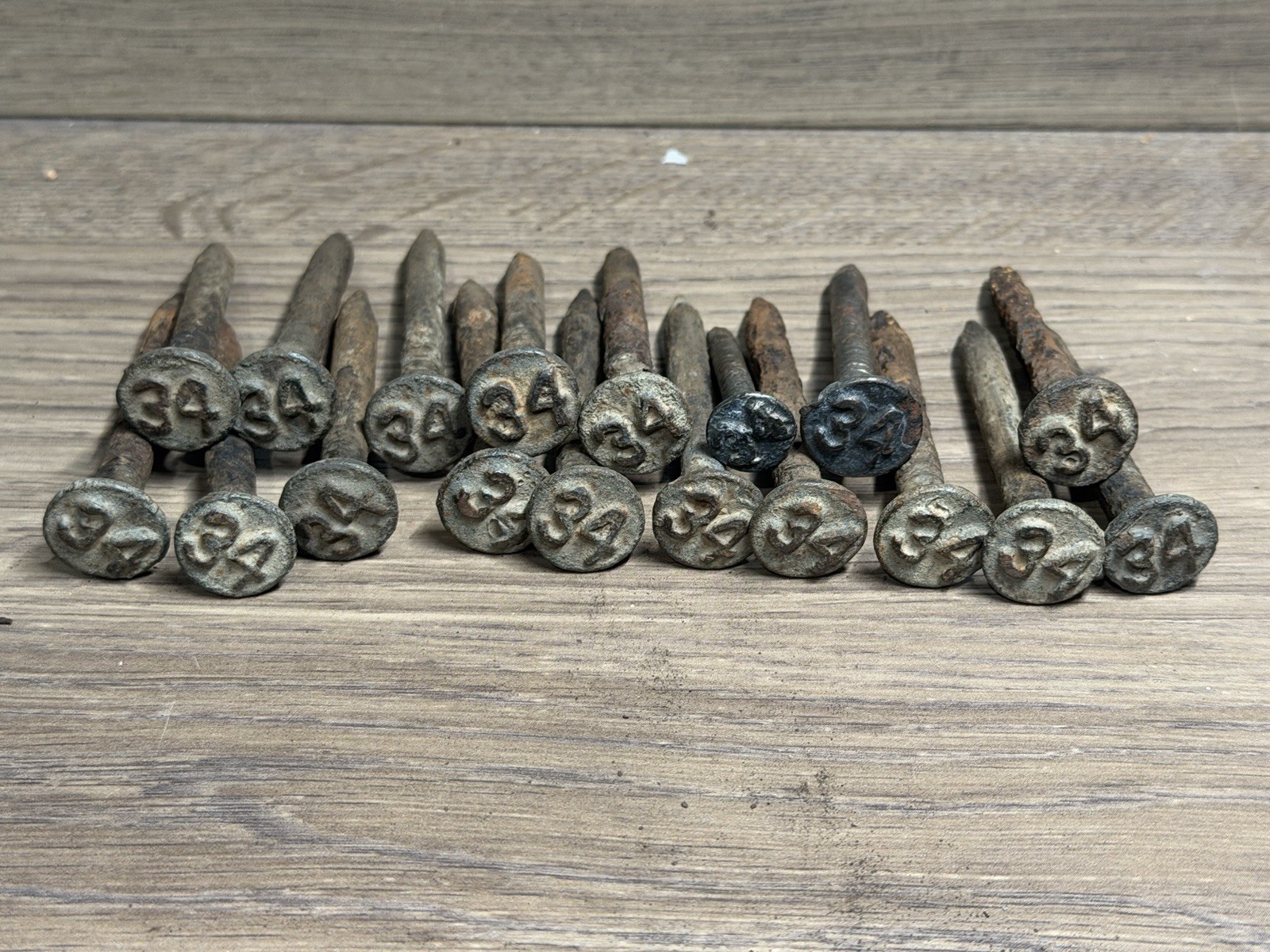 Railroad Date Nail 1934 Lot Of 18 Rare Railroad Date Nail 1934 Lot Of 18 Rare