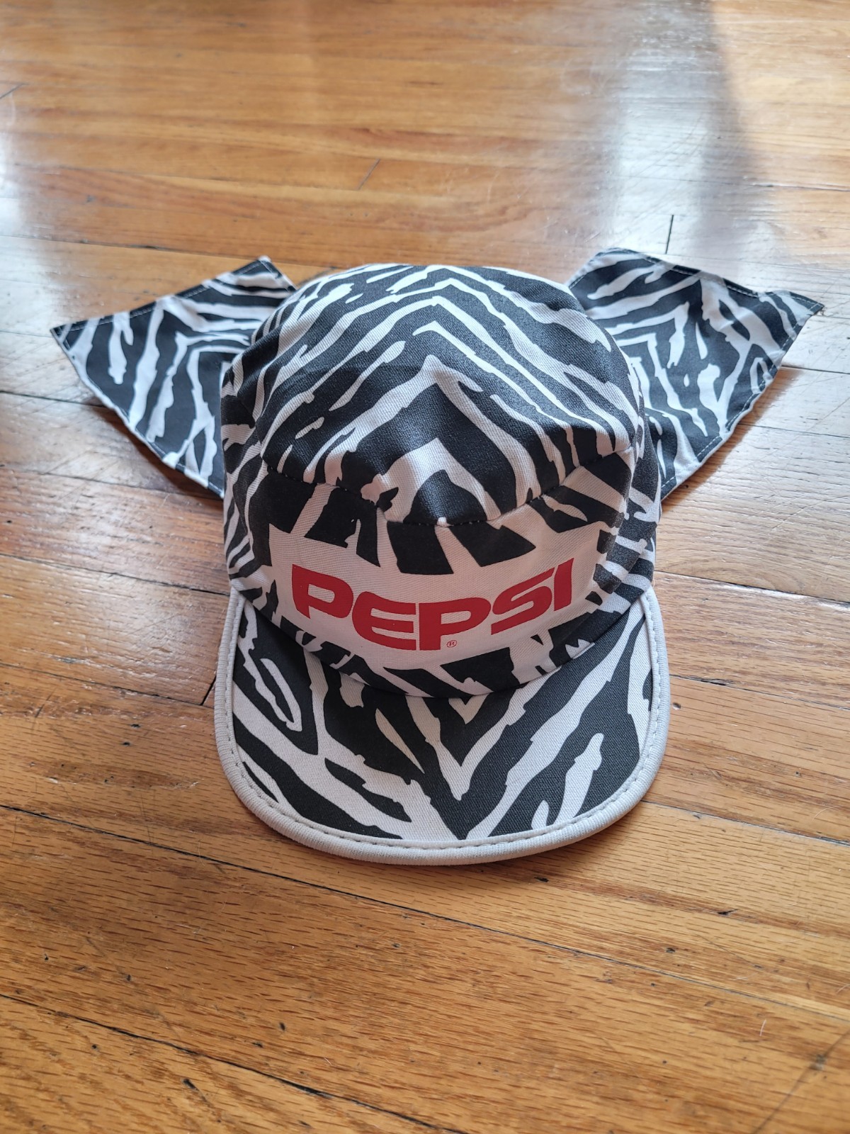 Vintage Pepsi Hat -  Legionnaire's/Safari Flap - Zubaz Style Print - Employee