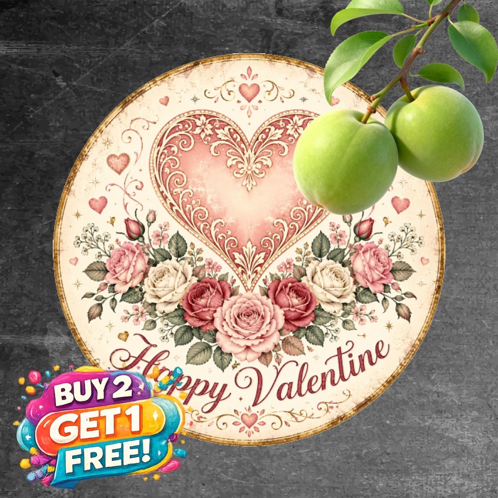 Romantic Valentines Day Romance Round Metal Sign Sweet Sweetheart Tin Plaque