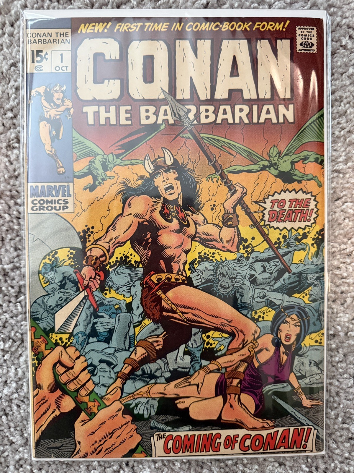 Conan The Barbarian #1 Marvel Comics 1970 First Appearance Origin  Barry Smith