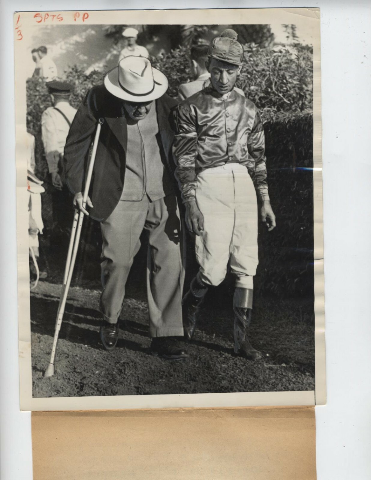 EDDIE ARCARO HORSE RACING 1956 VINTAGE PHOTO GULFSTREAM HANDICAP GREAT PHOTO