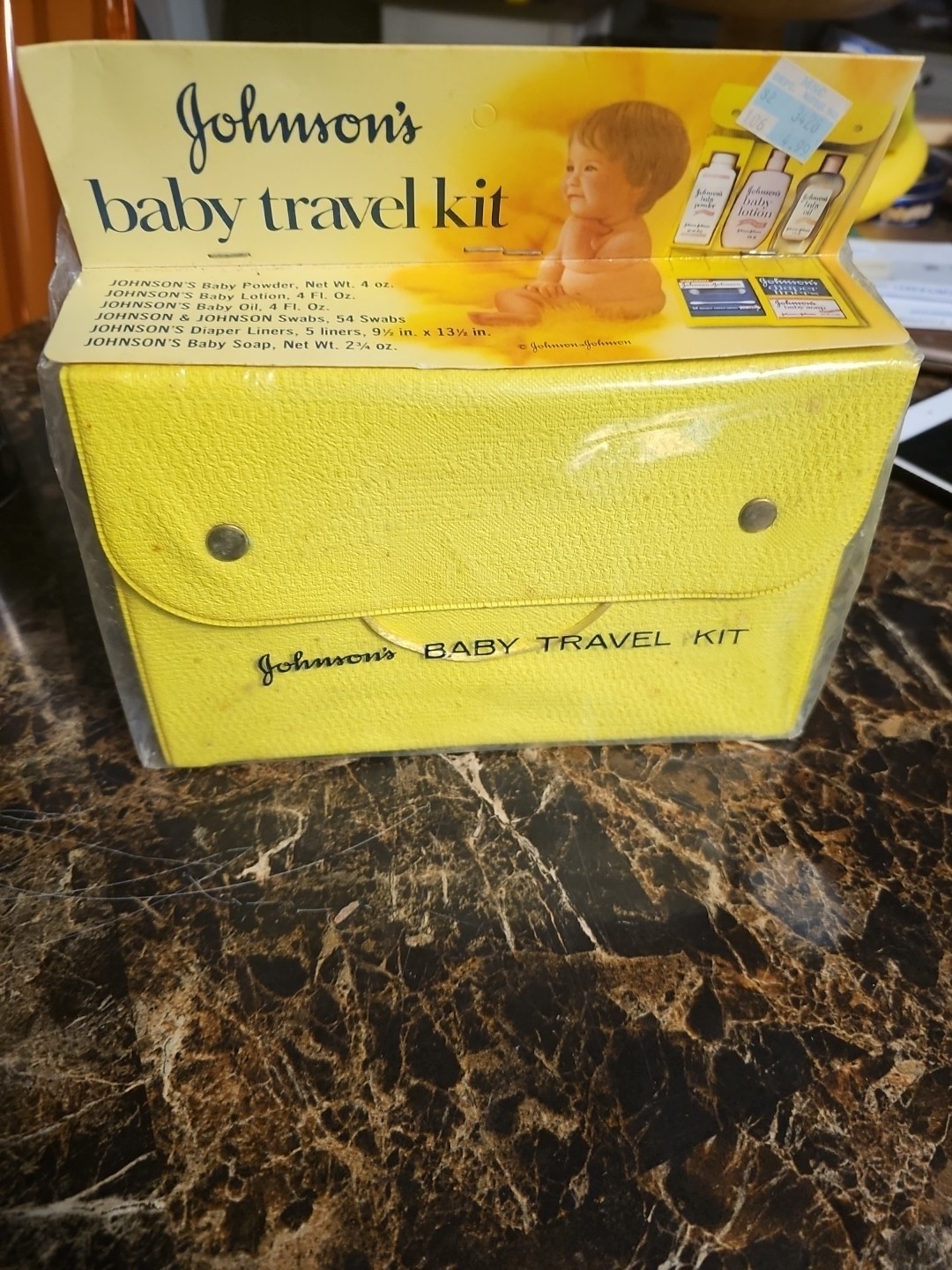 Vintage Johnson\'s Baby Care Travel Kit w/ Complete Contents, powder, lotion, oil