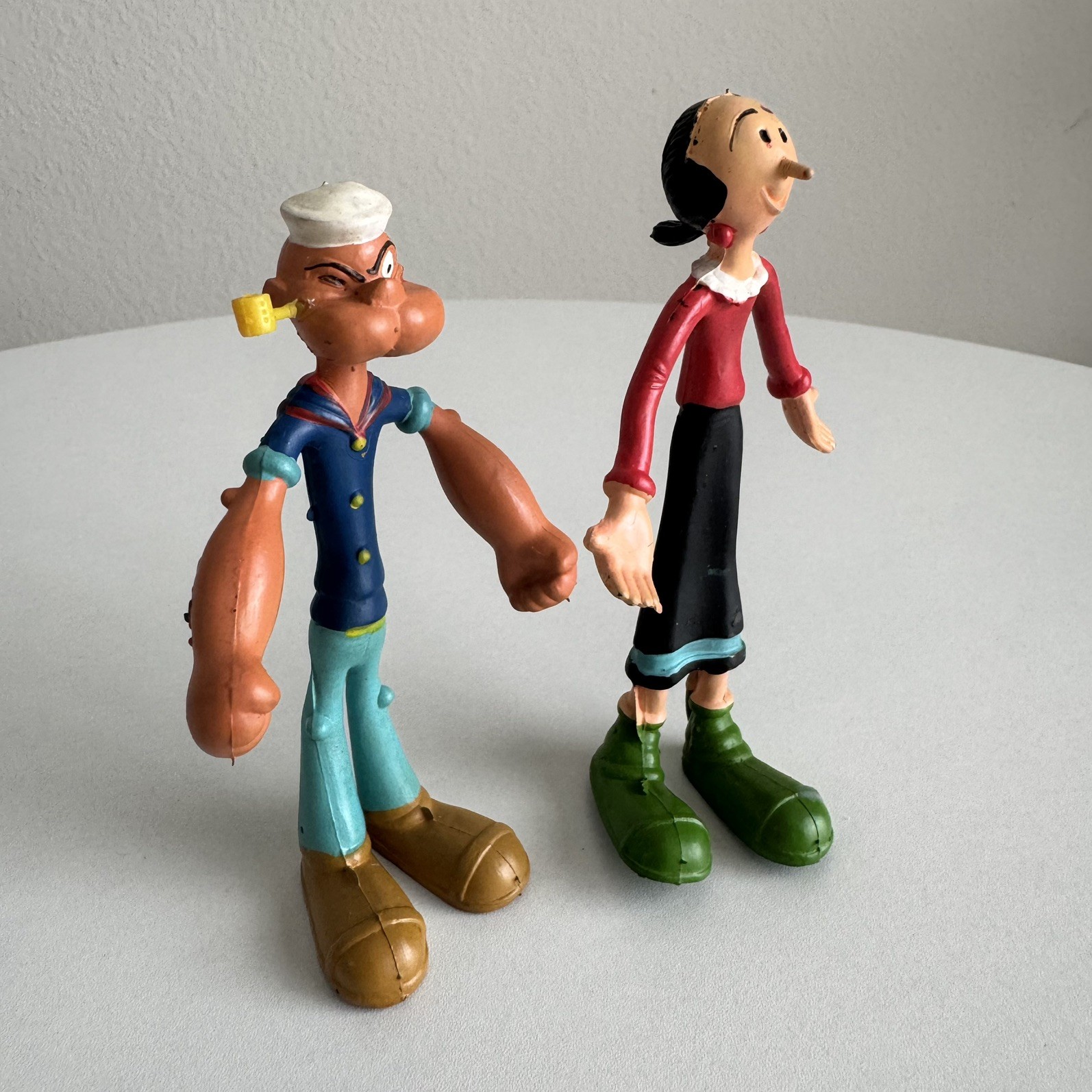 VINTAGE POPEYE & OLIVE OYL  AMSCAN HONG KONG BENDY BENDABLE FIGURES