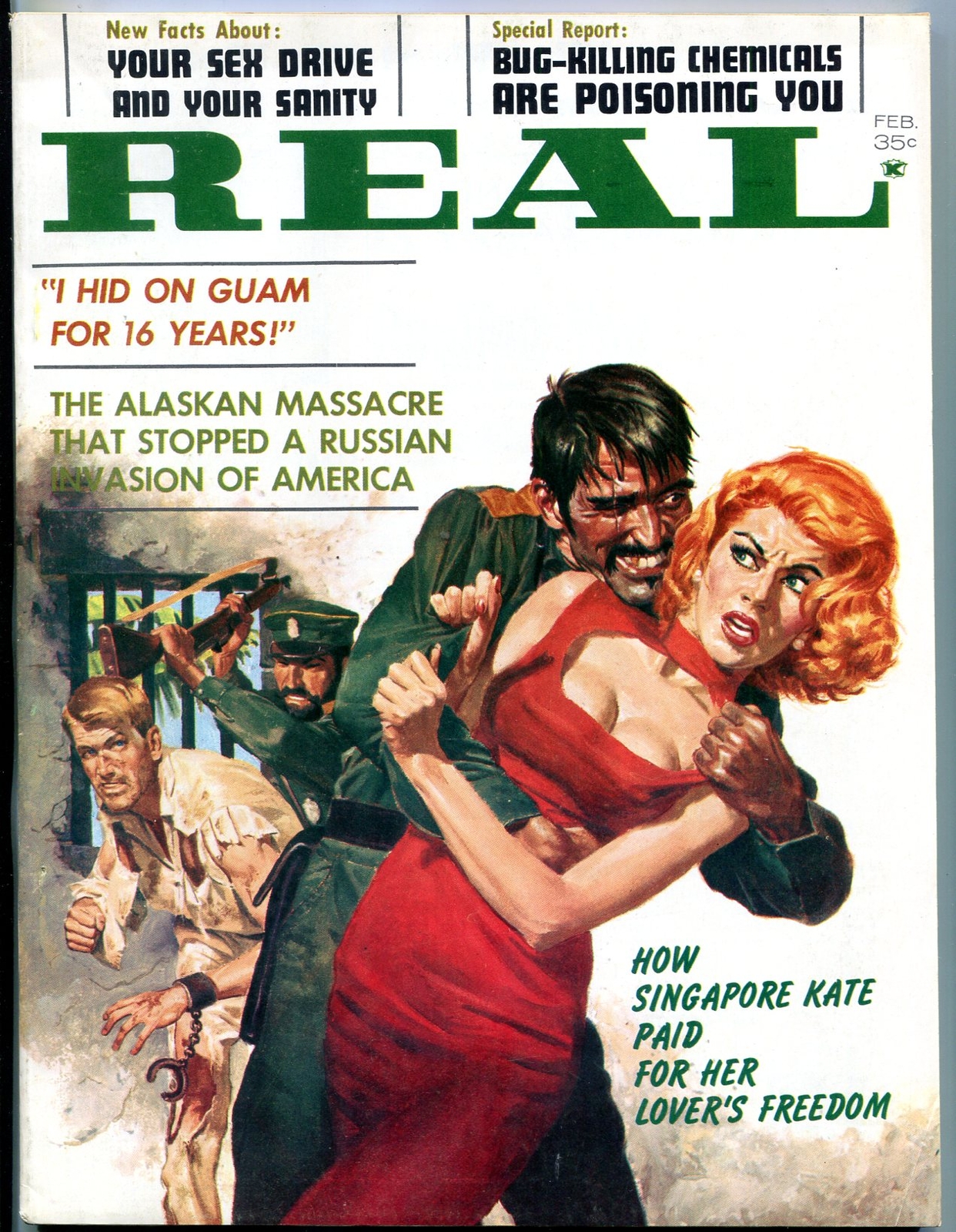 MAG: Real Magazine February 1963-Spicy Menace cover-Harvey Glatman