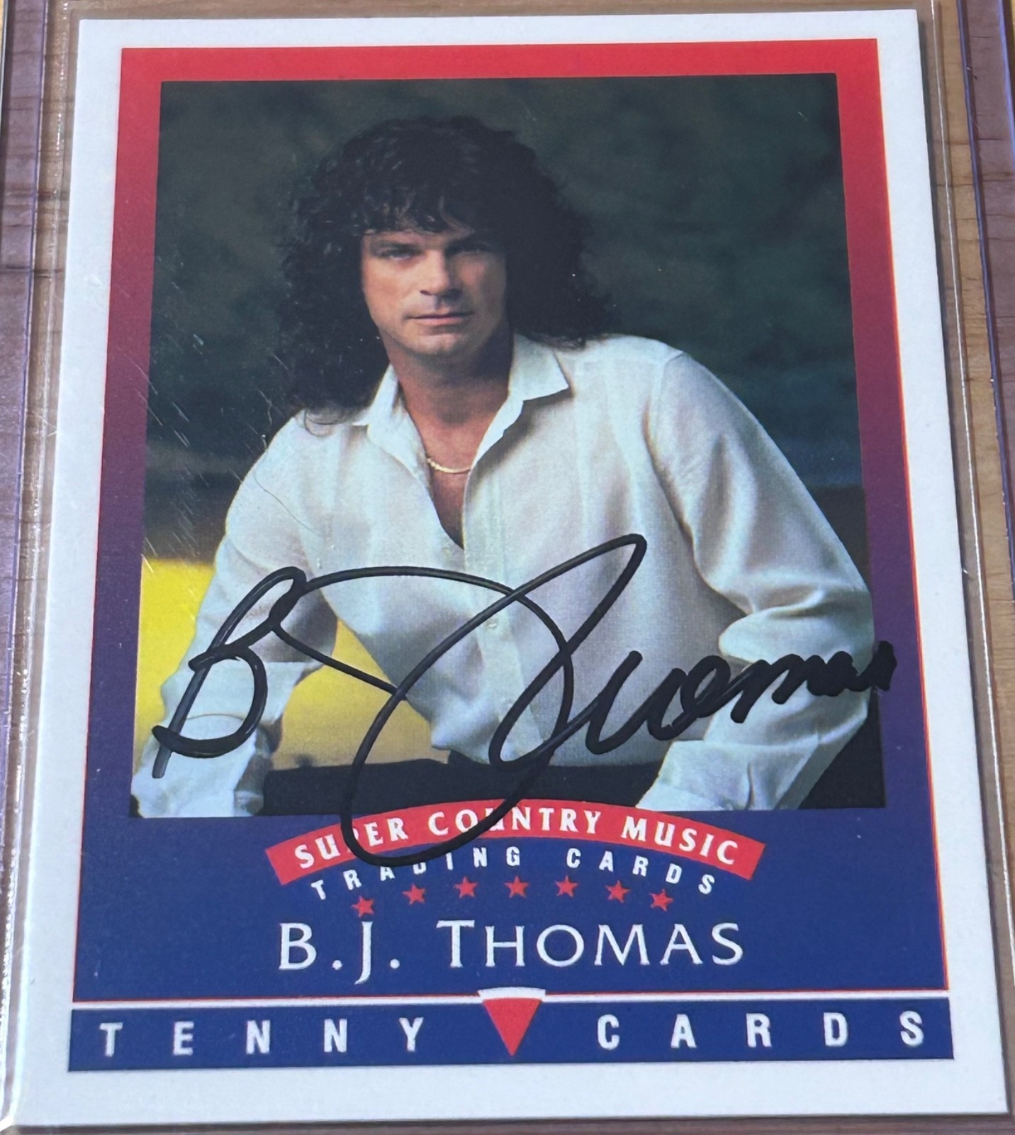1992 Tenny Cards B.J. THOMAS 🔥 Hooked on a Feeling 🔥 RaRe Autograph  died 2021