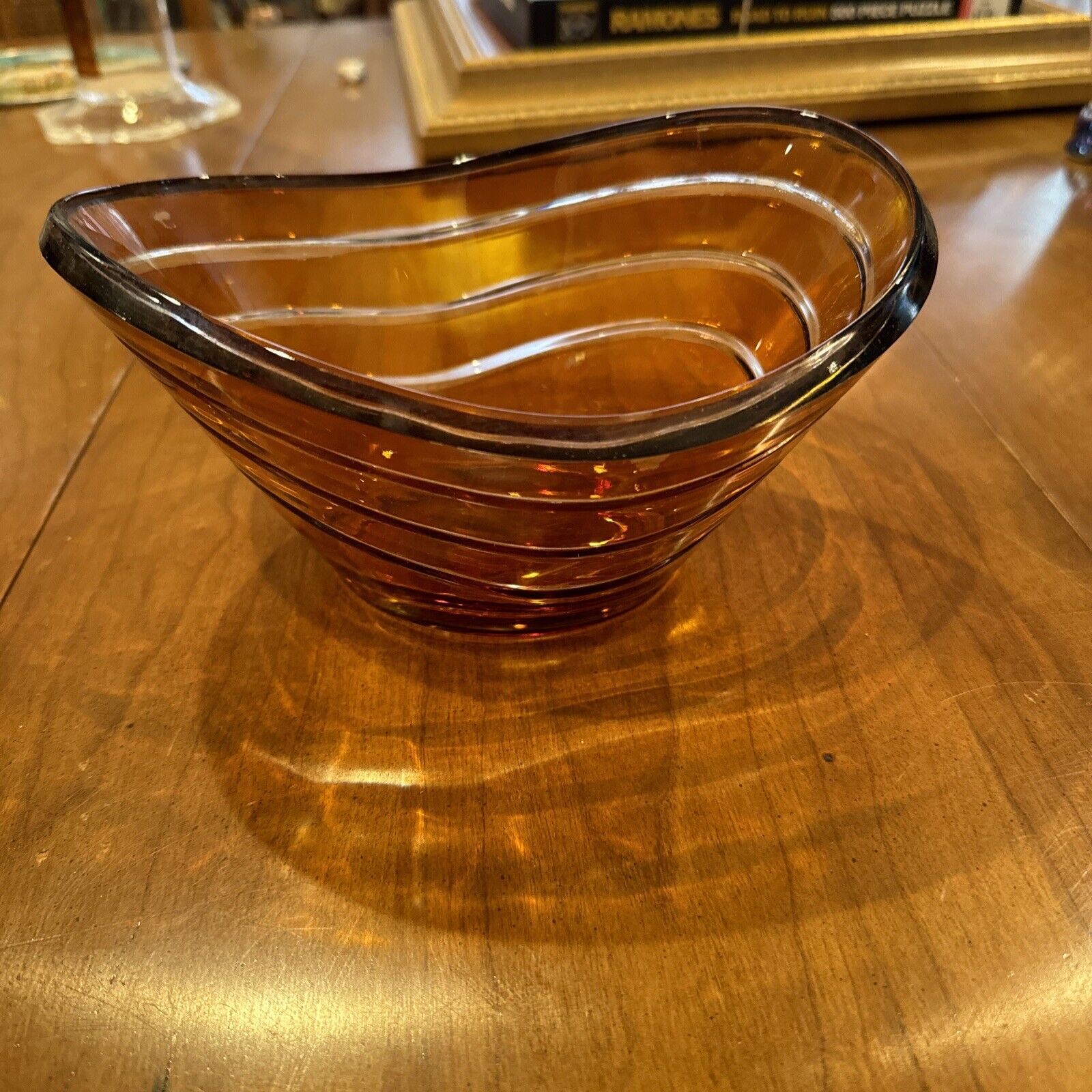 Teleflora Gift Candy Dish Bowl Lead Crystal Hand Blown