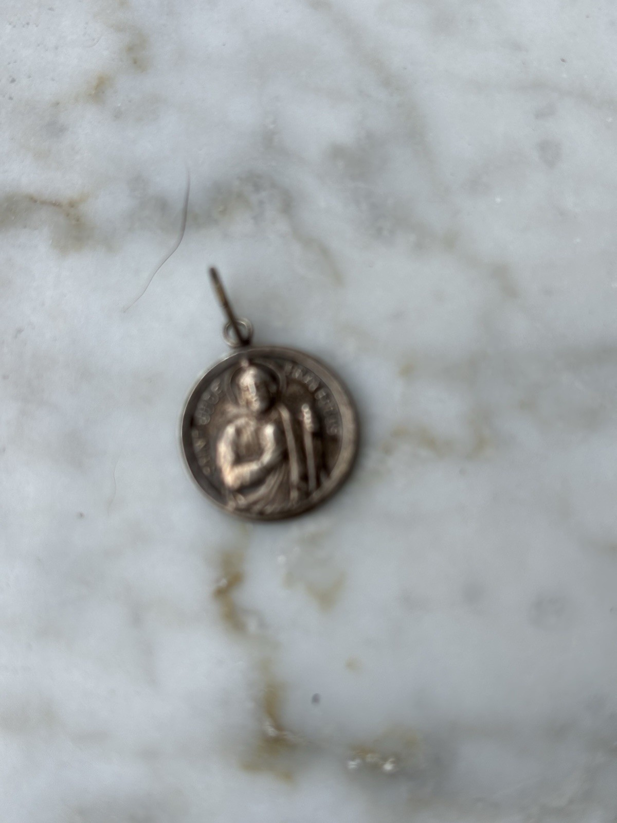 Beautiful Saint Jude Vintage Sterling Silver Catholic Religious Pendant Beautiful Saint Jude Vintage Sterling Silver Catholic Religious Pendant