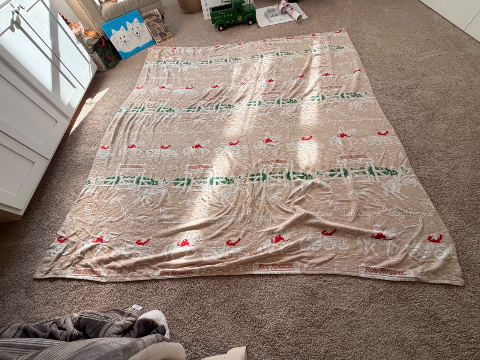 Roy Rogers 1950s double R ranch bedspread