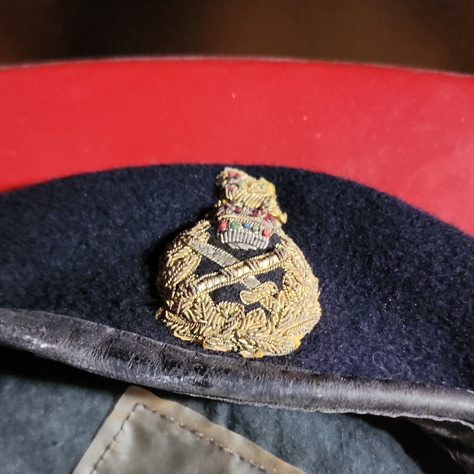 Vintage British Army General Officer's wire-embroidered beret 
