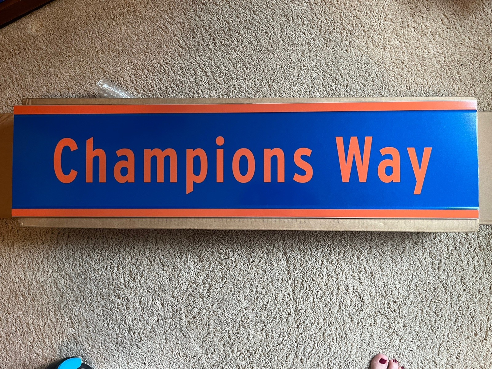 New York Knicks NYC DOT Champions Way sign 152/200 - Rare - Invoice Included