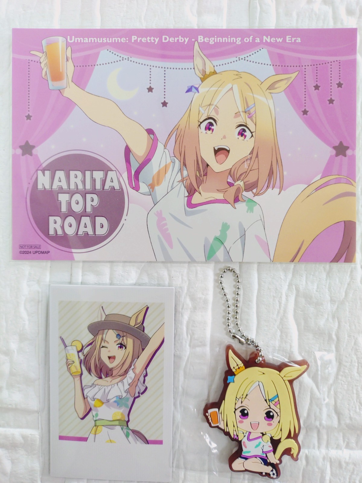 Umamusume Movie Narita Top Road Mascot Keychain, Postcard, Set of 3 - Used -