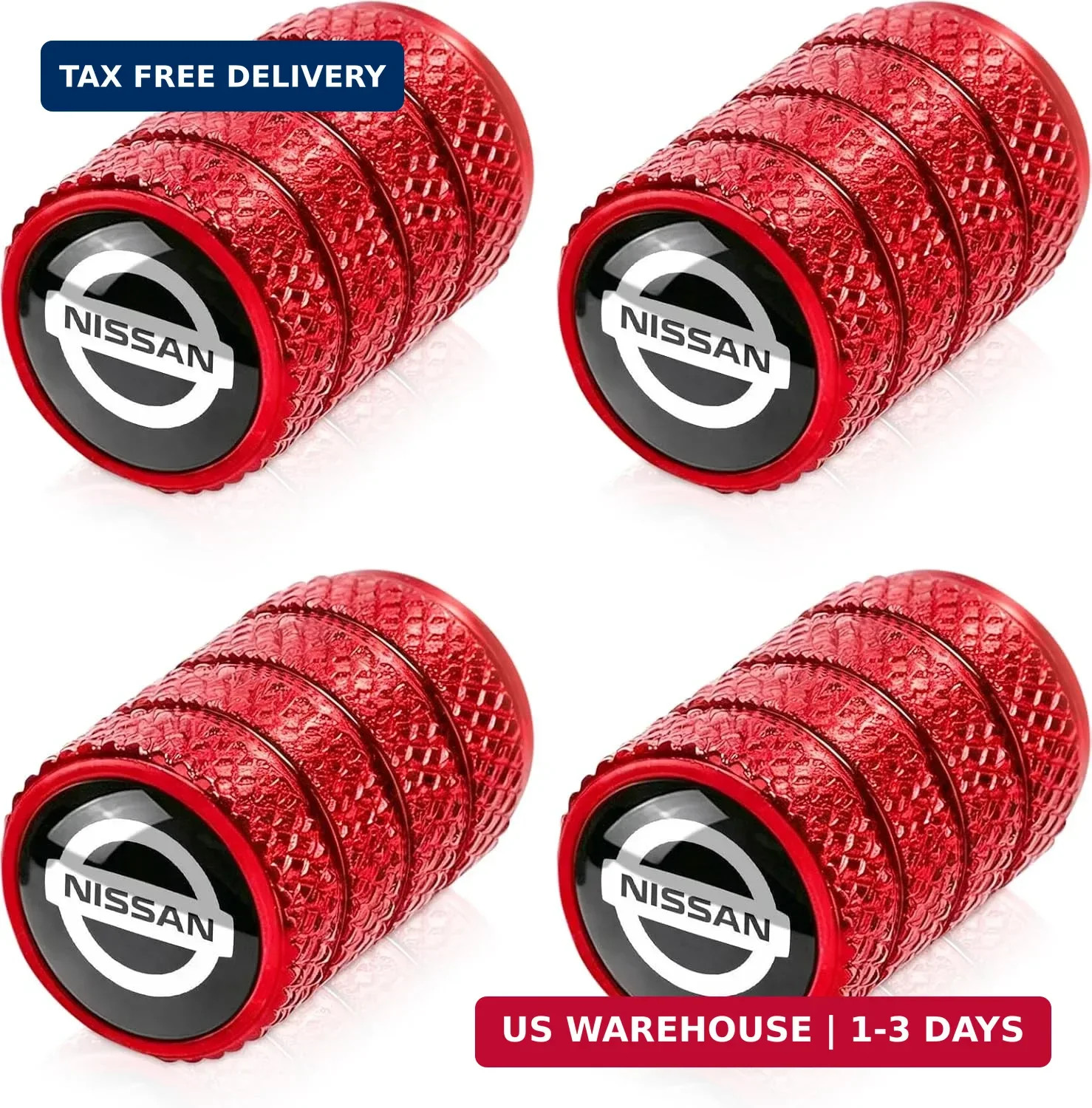 4pcs Tire Valve Stem Caps, Compatible with Nissan Series Stem Cap Universal Car