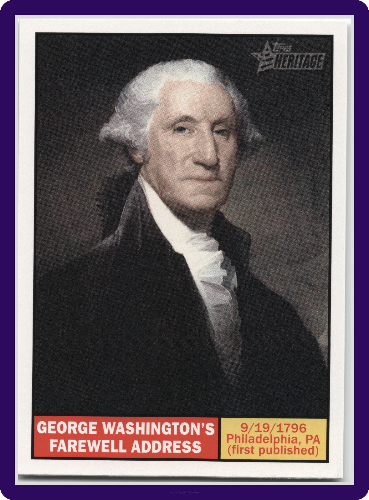 GEORGE WASHINGTON\'S FAREWELL ADDRESS 2008 TOPPS AMERICAN HERITAGE ⌁ #106