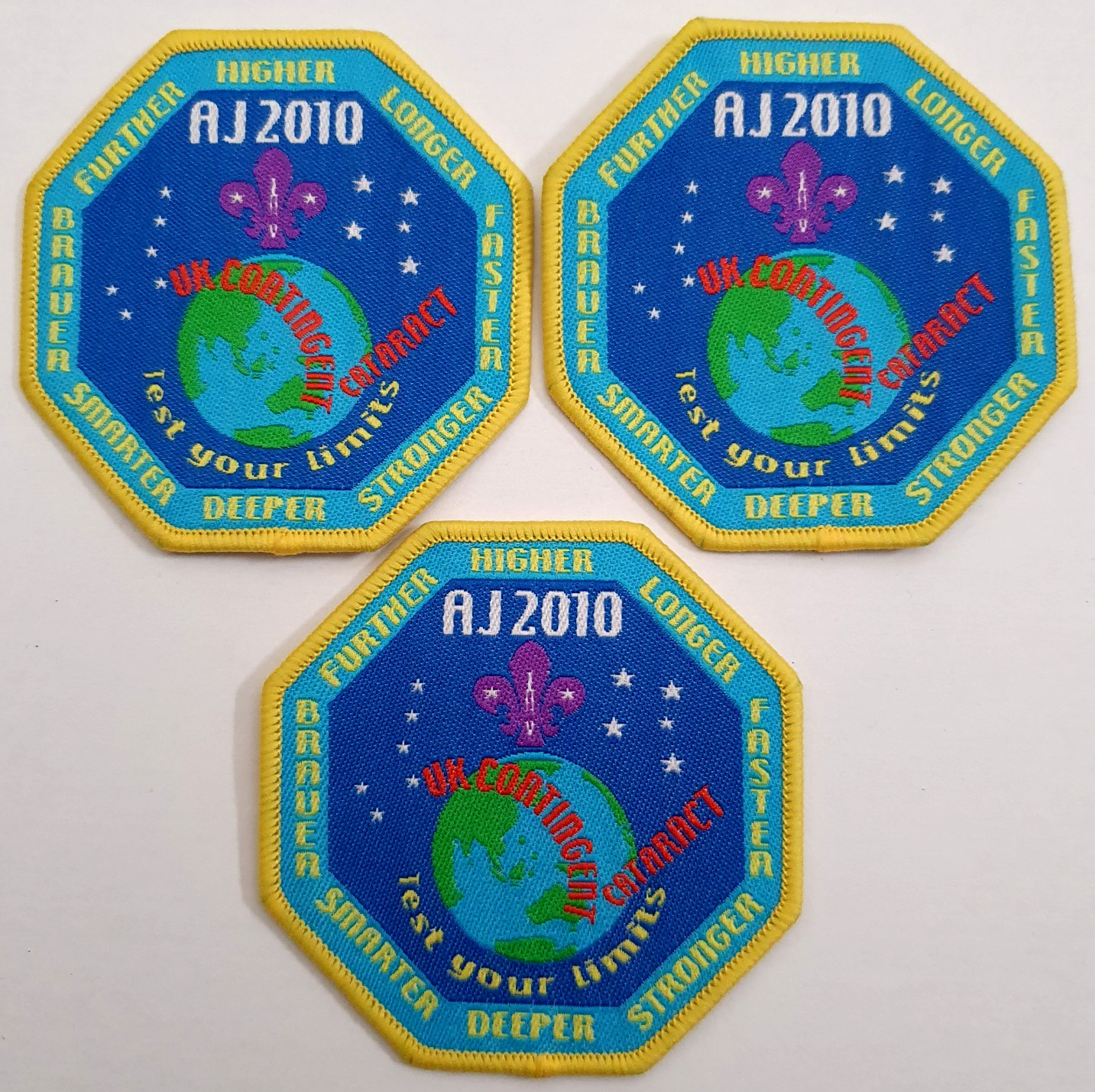 3 x Australian Scout Jamboree held in 2010 (AJ 2010) Patches Badges