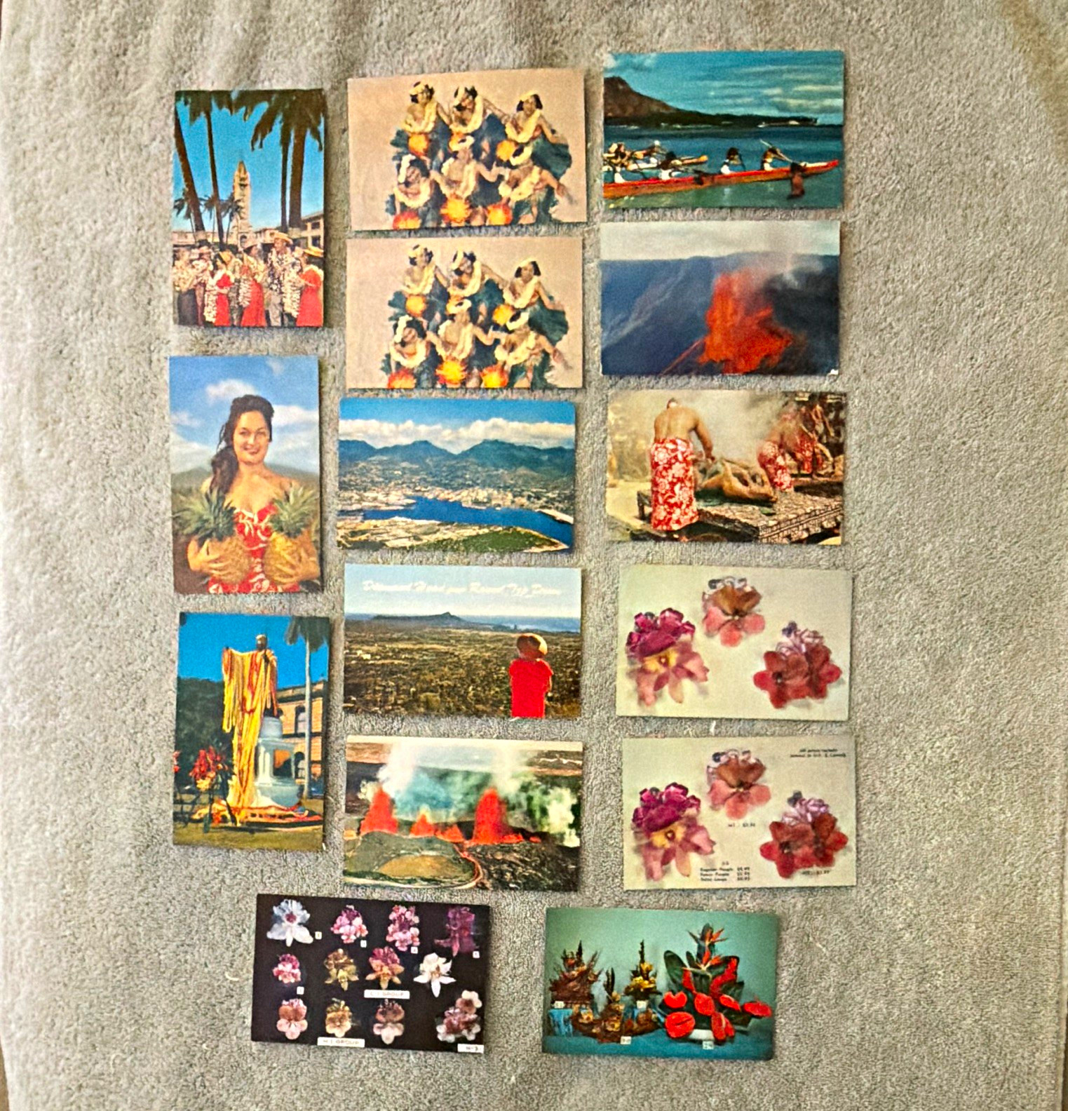 Lot 15 Vintage Hawaii Postcards Premium Nani Lii Series Orchid Ad Mailable