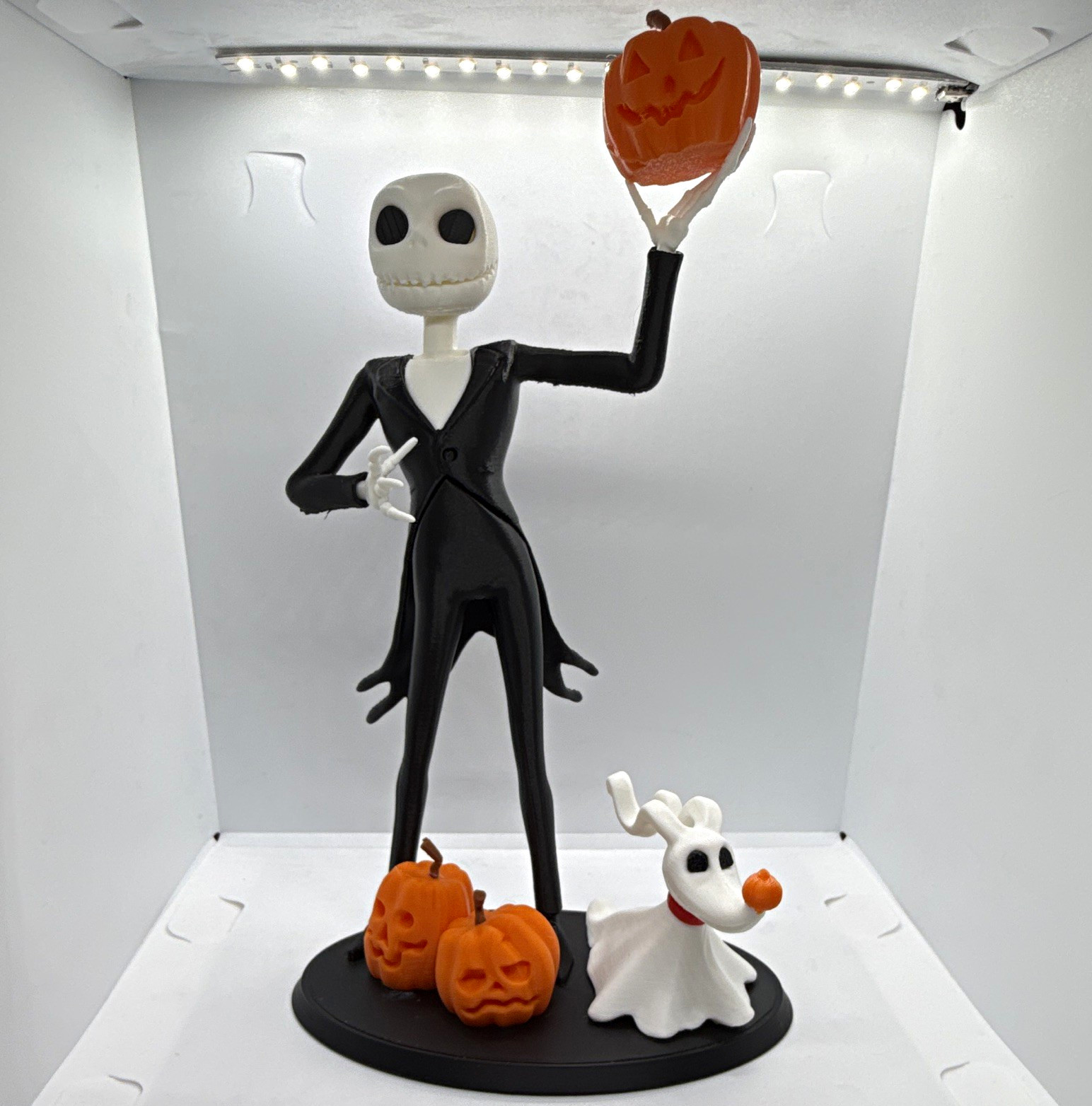 Nightmare Before Christmas Jack Skellington & Zero Figurine 3d printed