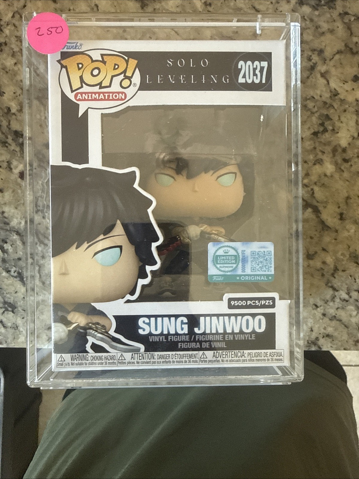 Funko Pop Solo Leveling Sung Jinwoo #2037 LE Exclusive 9500 Pieces W/ PROTECTOR