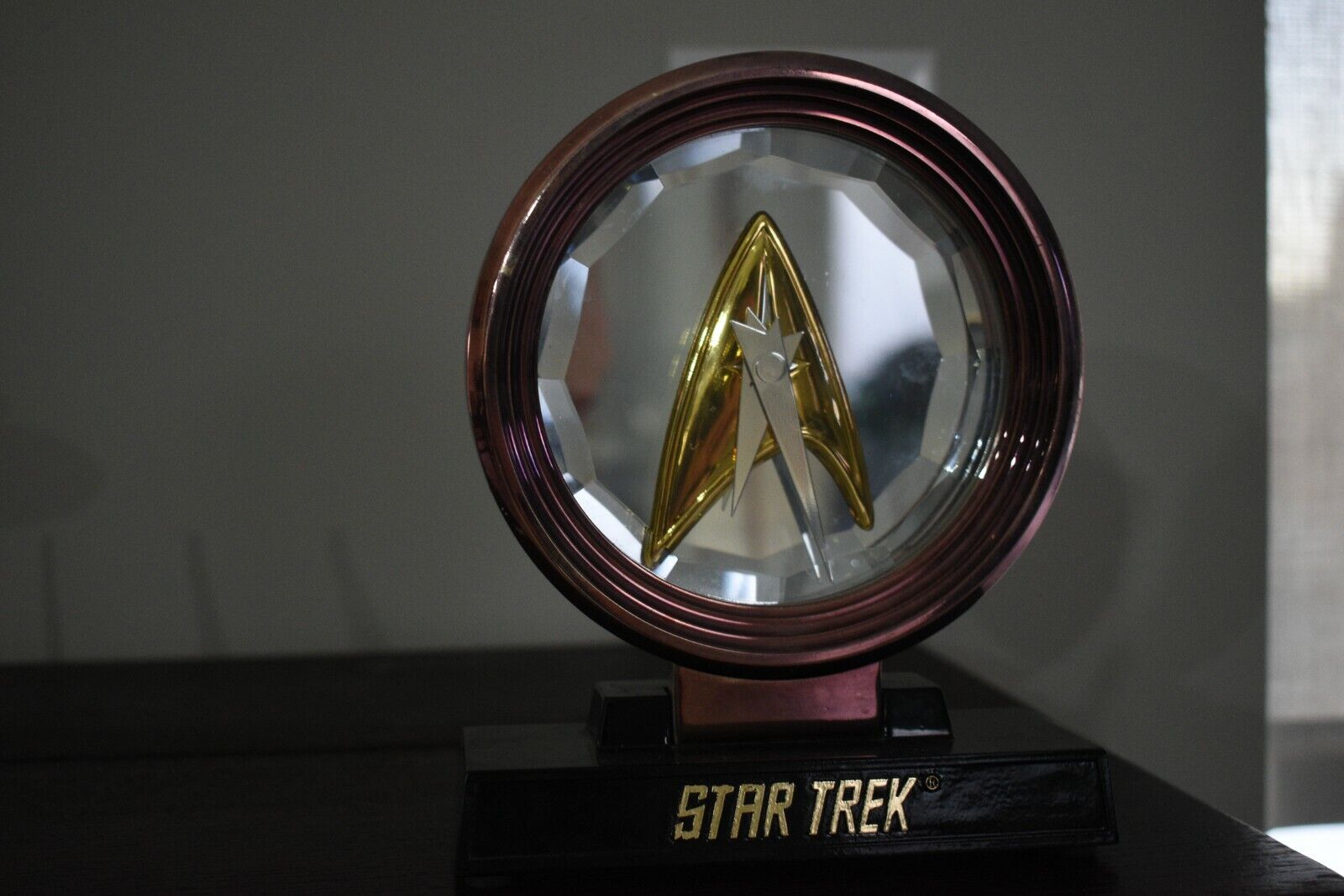 1993 Franklin Mint Star Trek Insignia Clock Limited Release