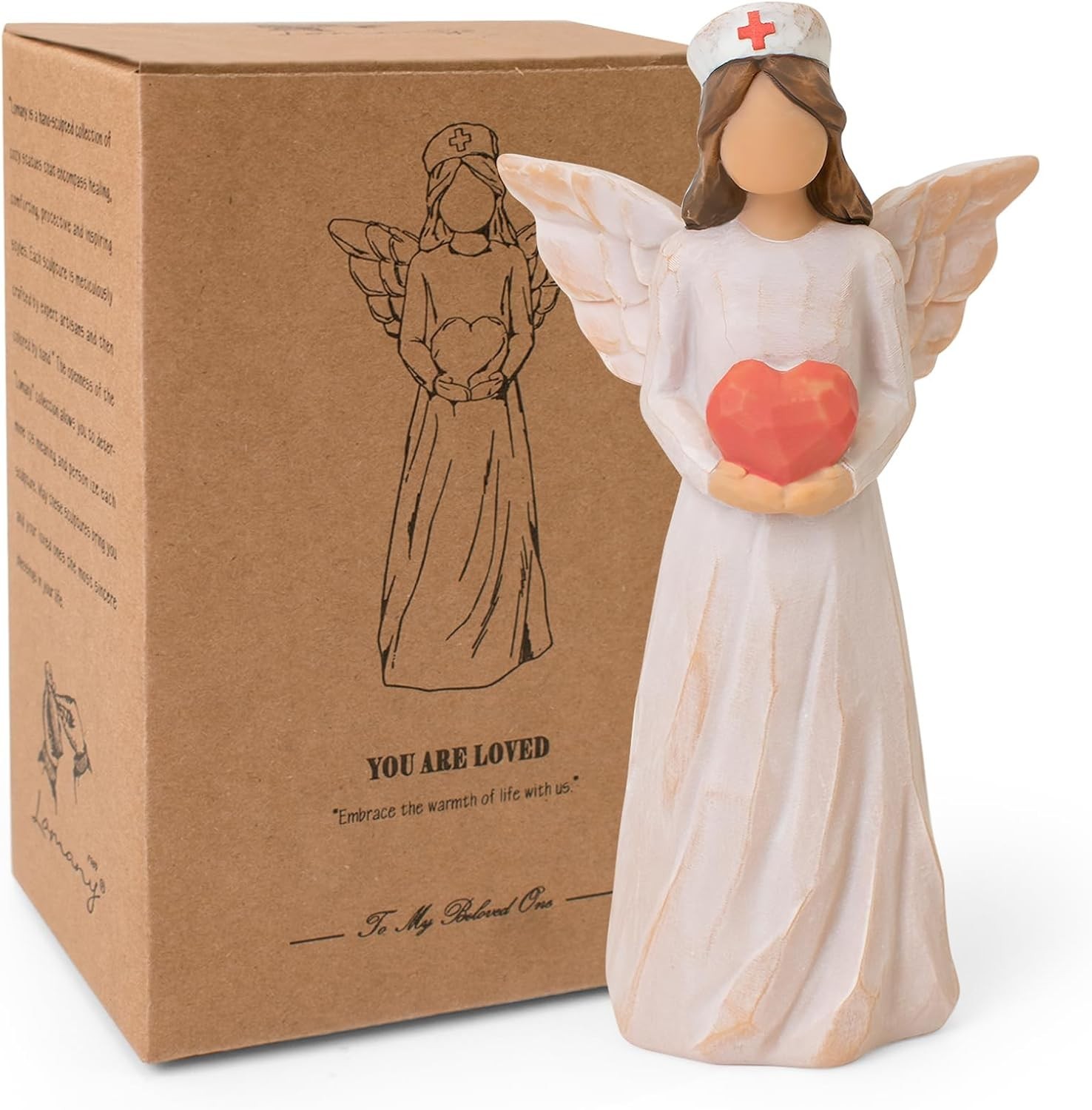 Nurse Gifts for Women, Angel Nurse Statue Hand-Painted for Home Desk Decor