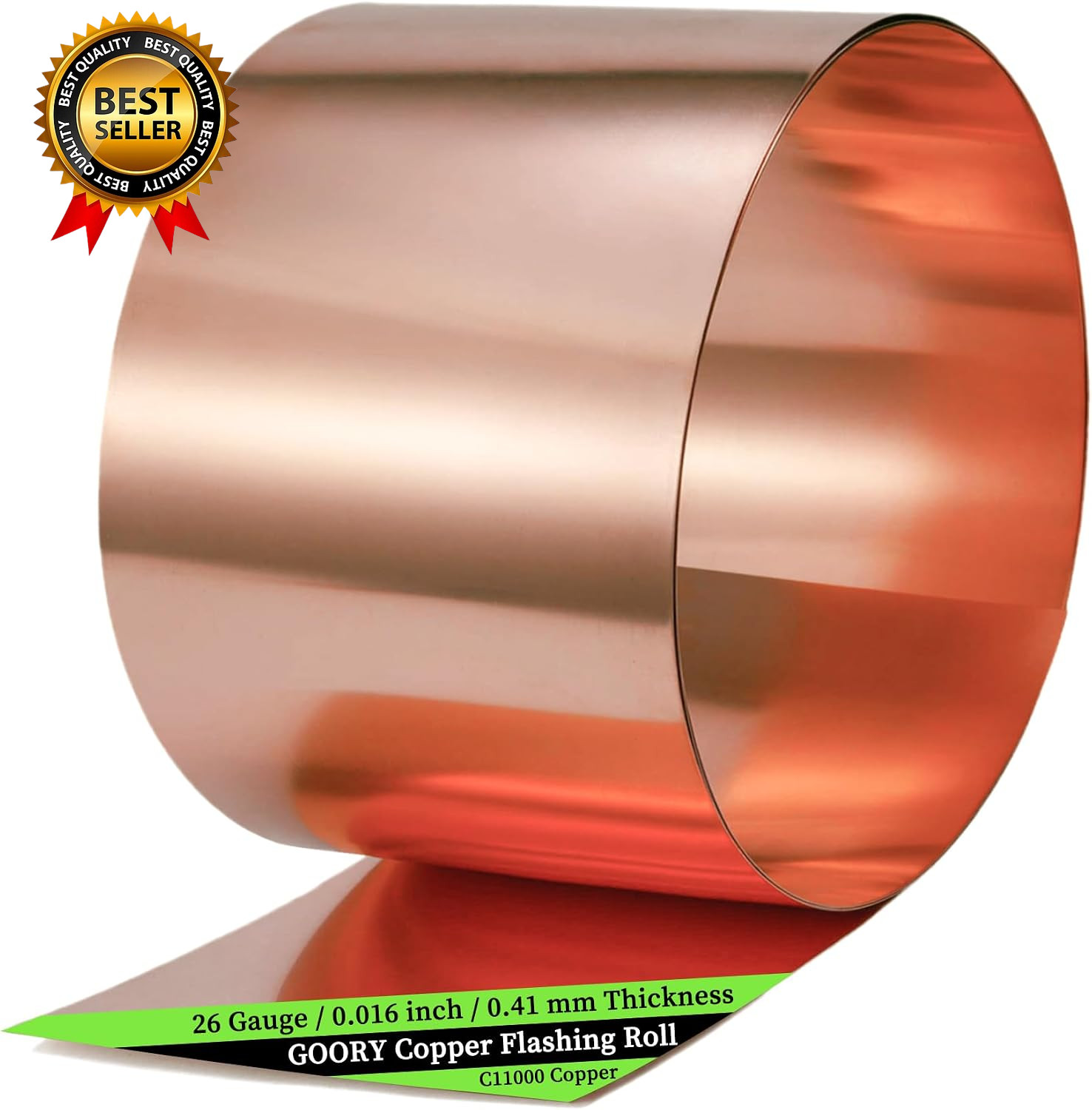 Copper Flashing 26 Gauge - 10In X 10Ft 0.016