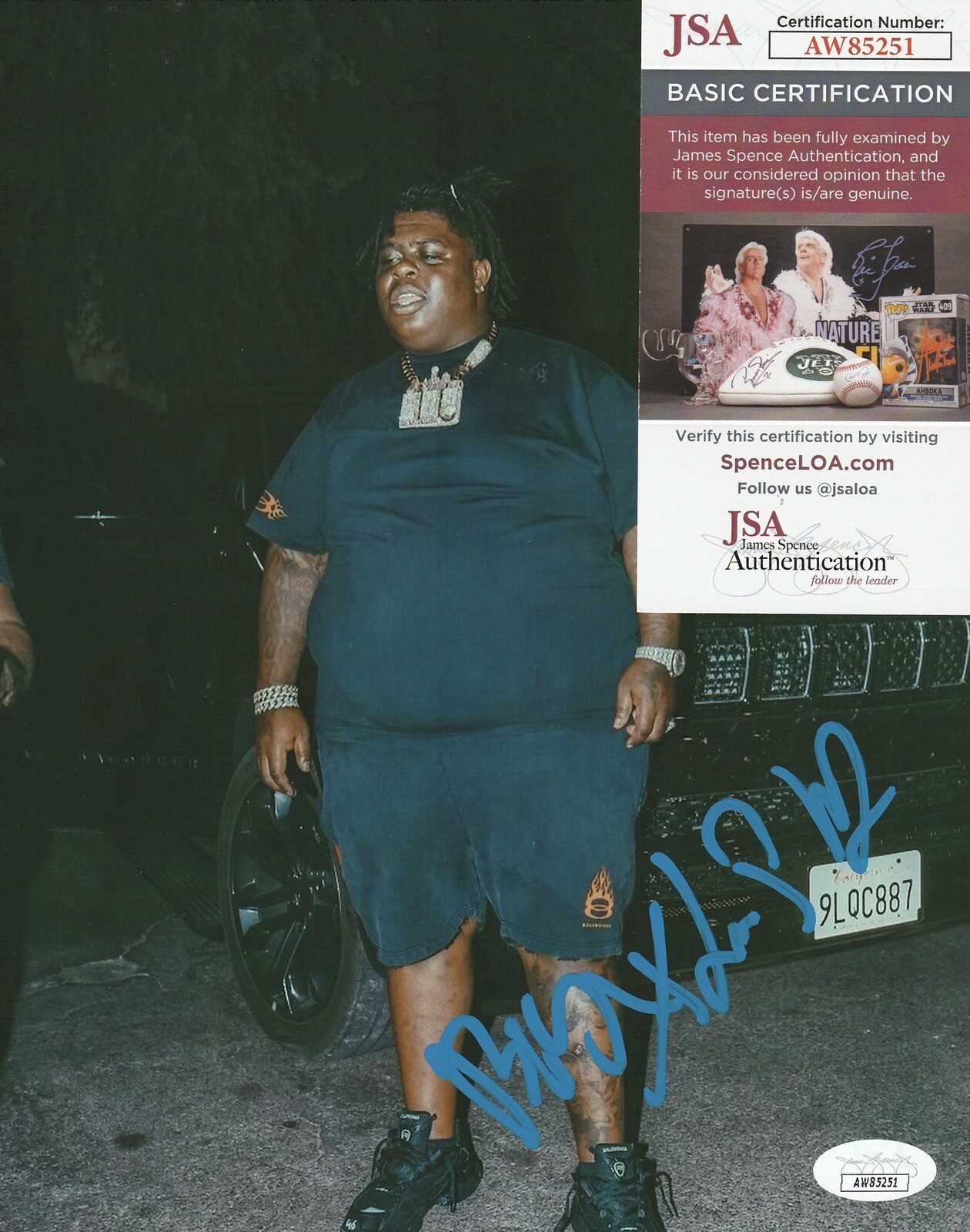 BIGXTHAPLUG SIGNED RAP HIP-HOP 8x10 PHOTO - JSA COA