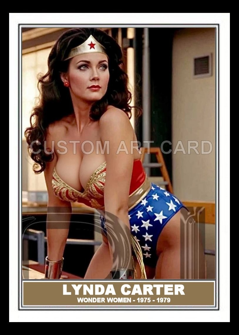 Lynda Carter Wonder Women 1970\'s Show Art Card