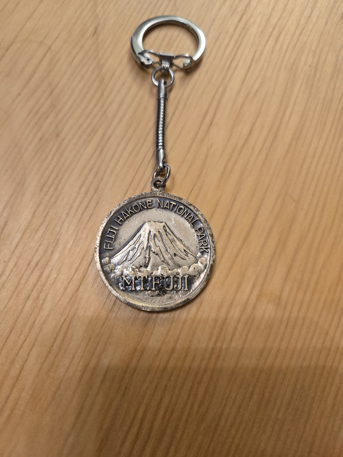 Vintage Mt Fuji Keychain Fuji Hakone National Park Medallion Climbing Station...