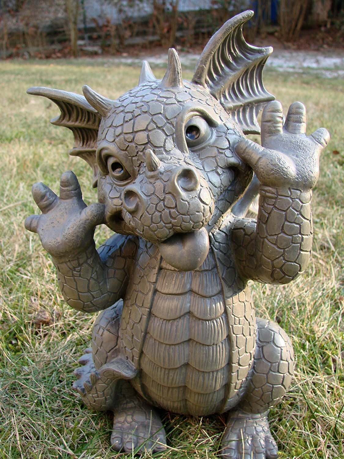 Ebros Whimsical Garden Dragon Making Funny Faces Statue 10.25\ Ebros Whimsical Garden Dragon Making Funny Faces Statue 10.25\