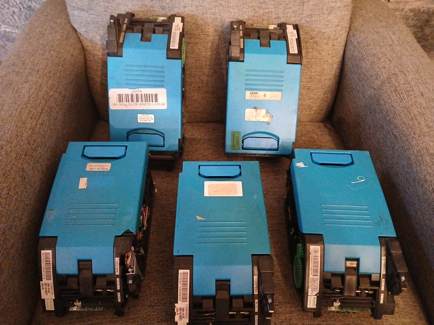 JCM UBA-10 & 14-SS Bill Acceptors 5  LOT  *******US SELLER GUARANTEED**********