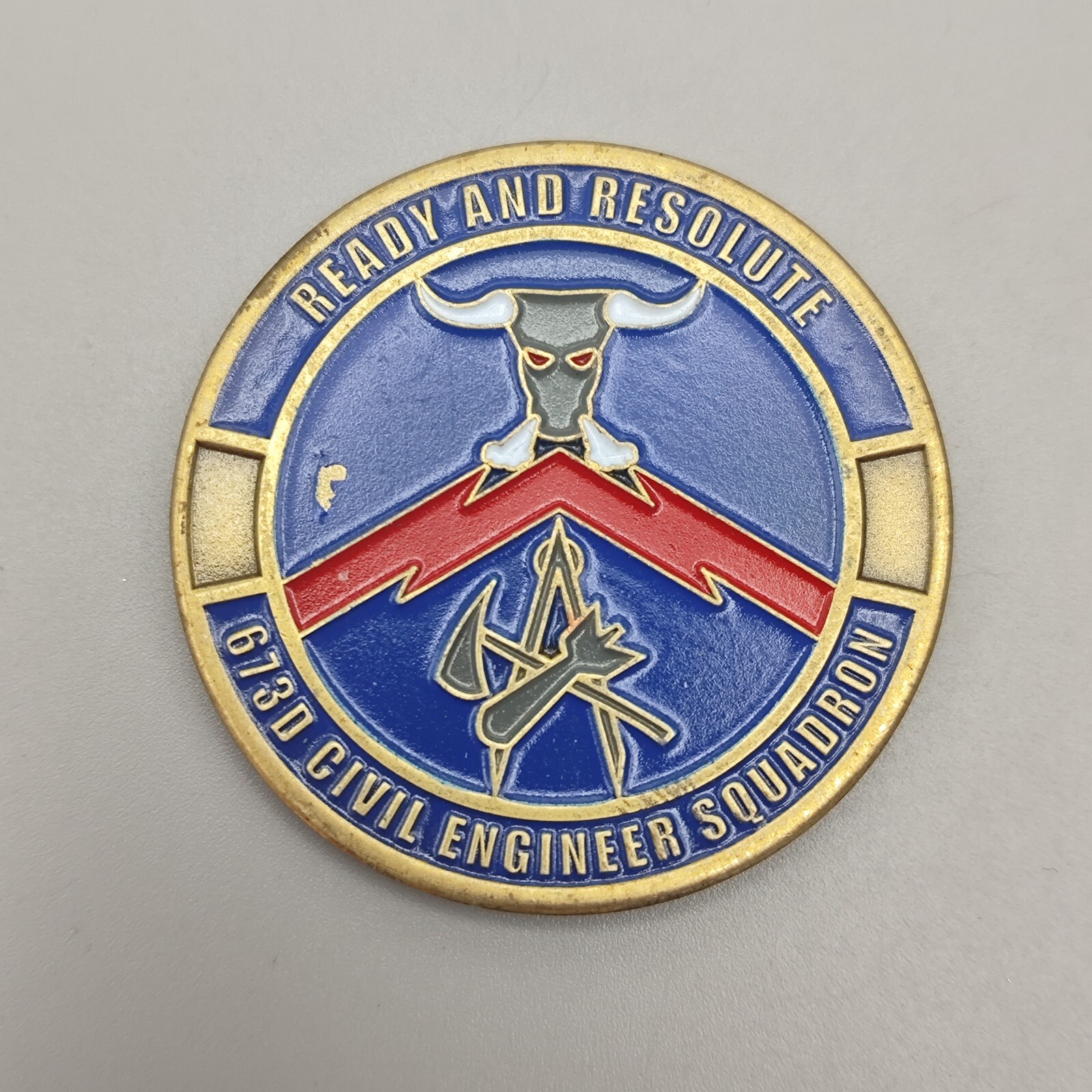673d Civil Engineer Squadron Ready and Resolute Challenge Coin