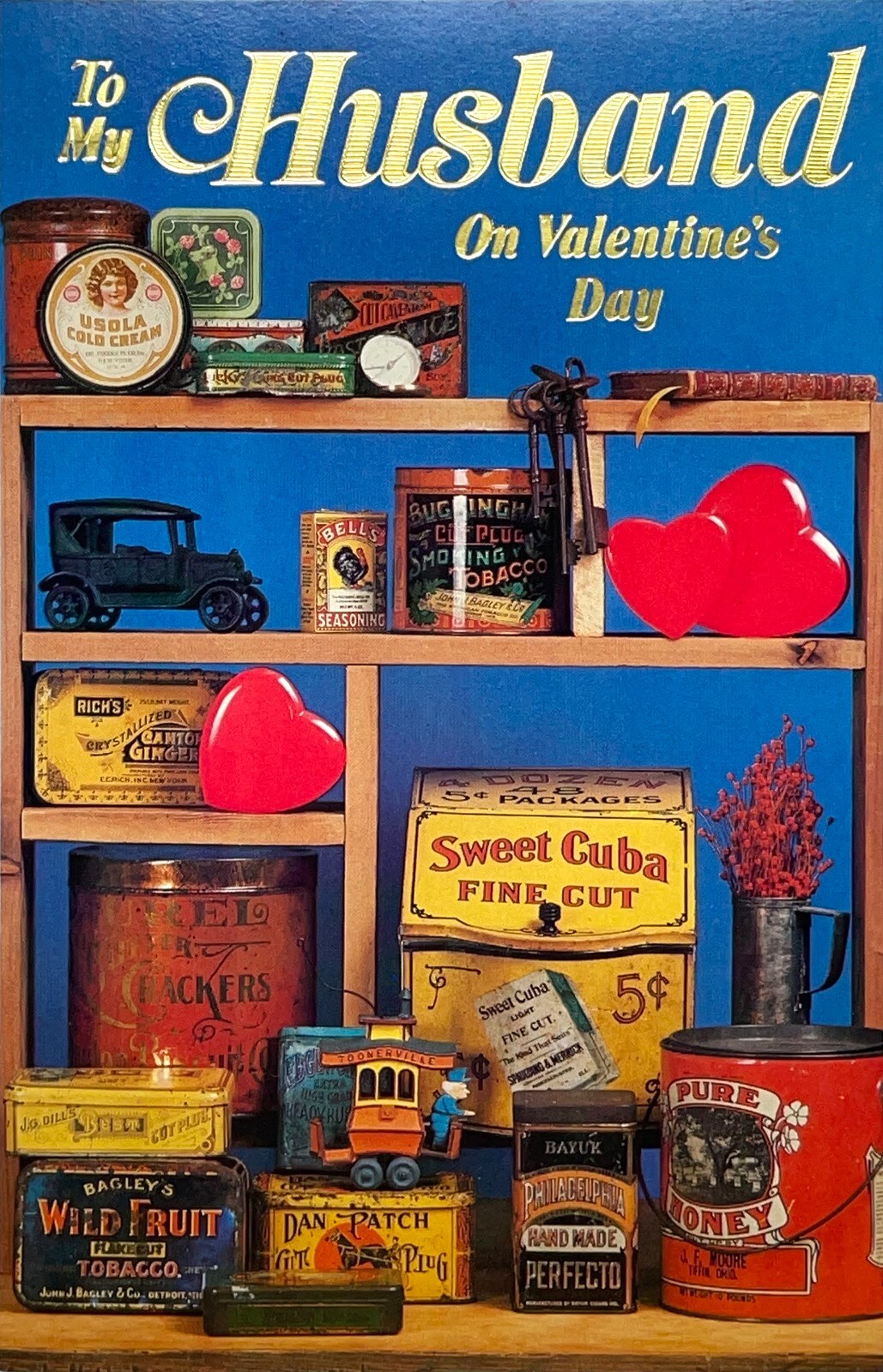 Heartfelt Vintage VALENTINE'S DAY Card FOR HUSBAND by AMERICAN GREETINGS 1982