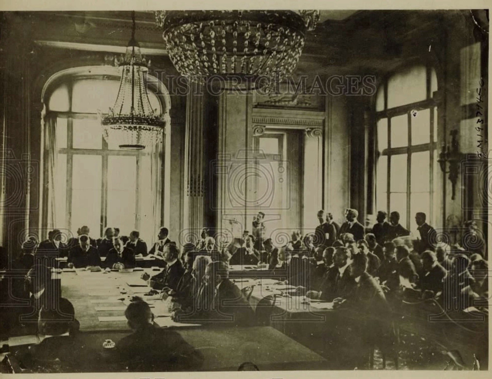 1919 Press Photo German Peace Delegates at Conference in Trianon Palace