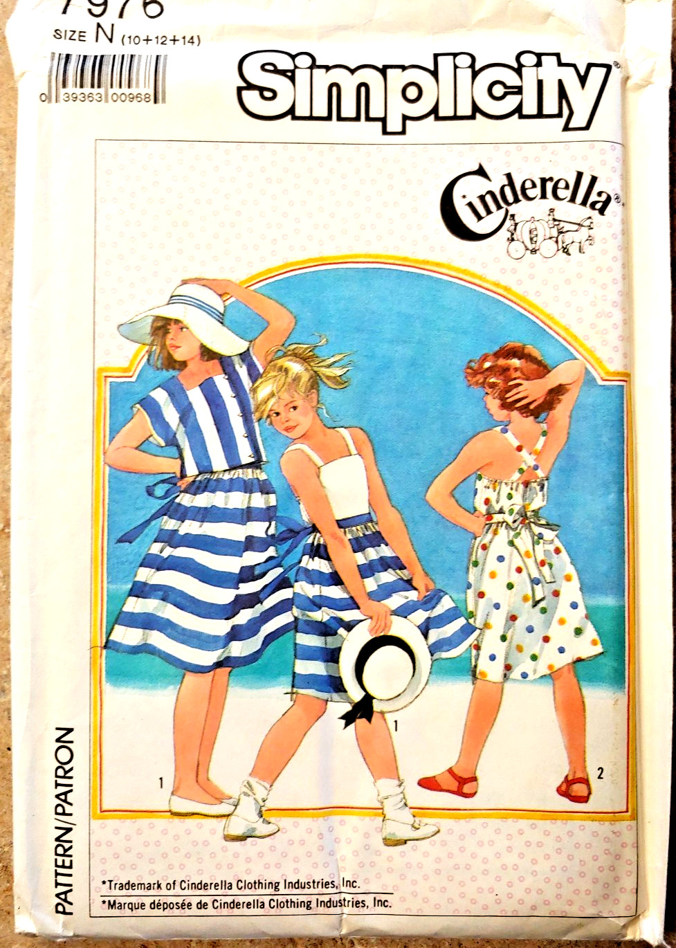 Simplicity Pattern 7976- Children's Girl's Sundress & Lined Jacket 10-12-14