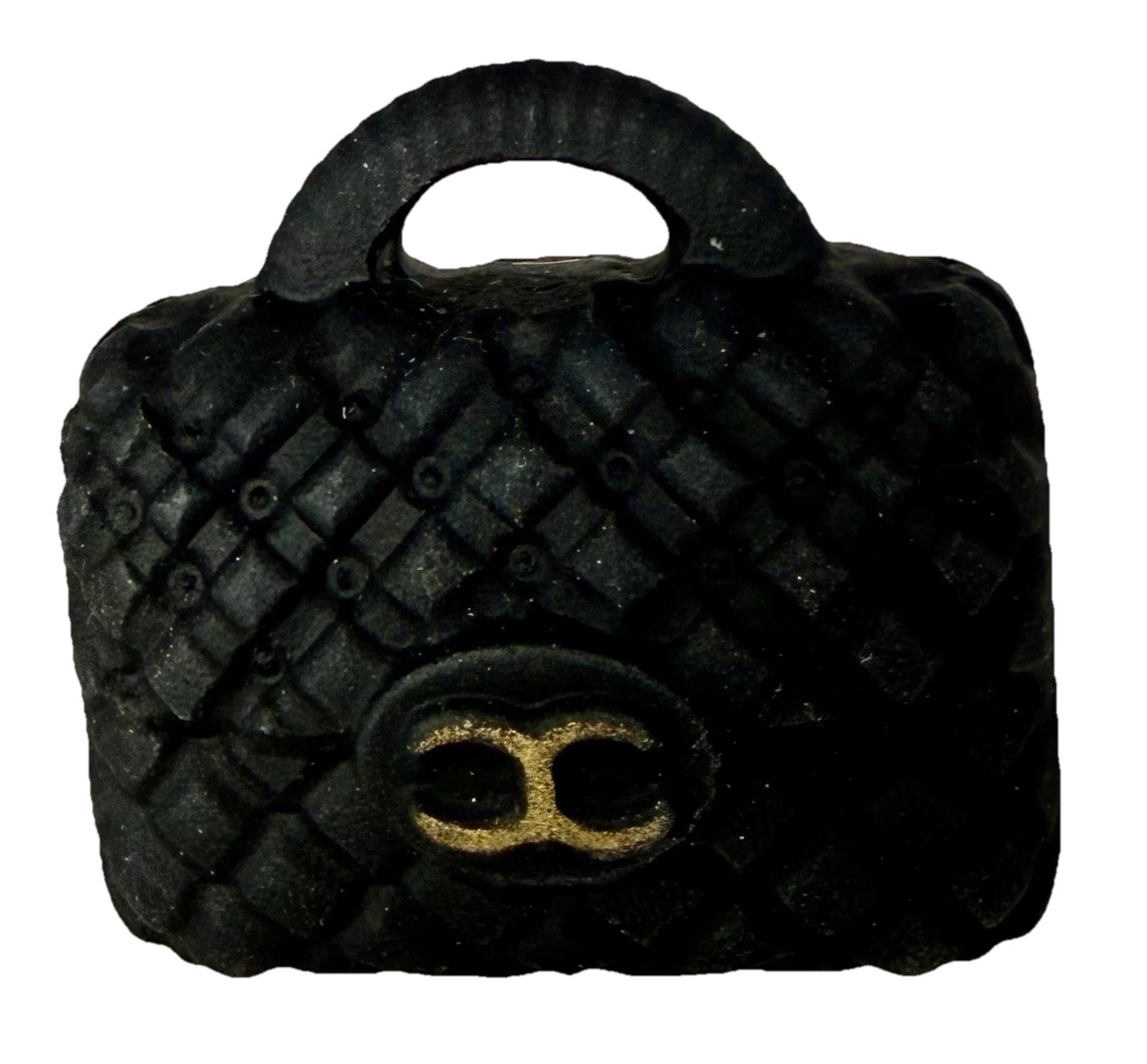158g Black Obsidian Chanel Style Purse