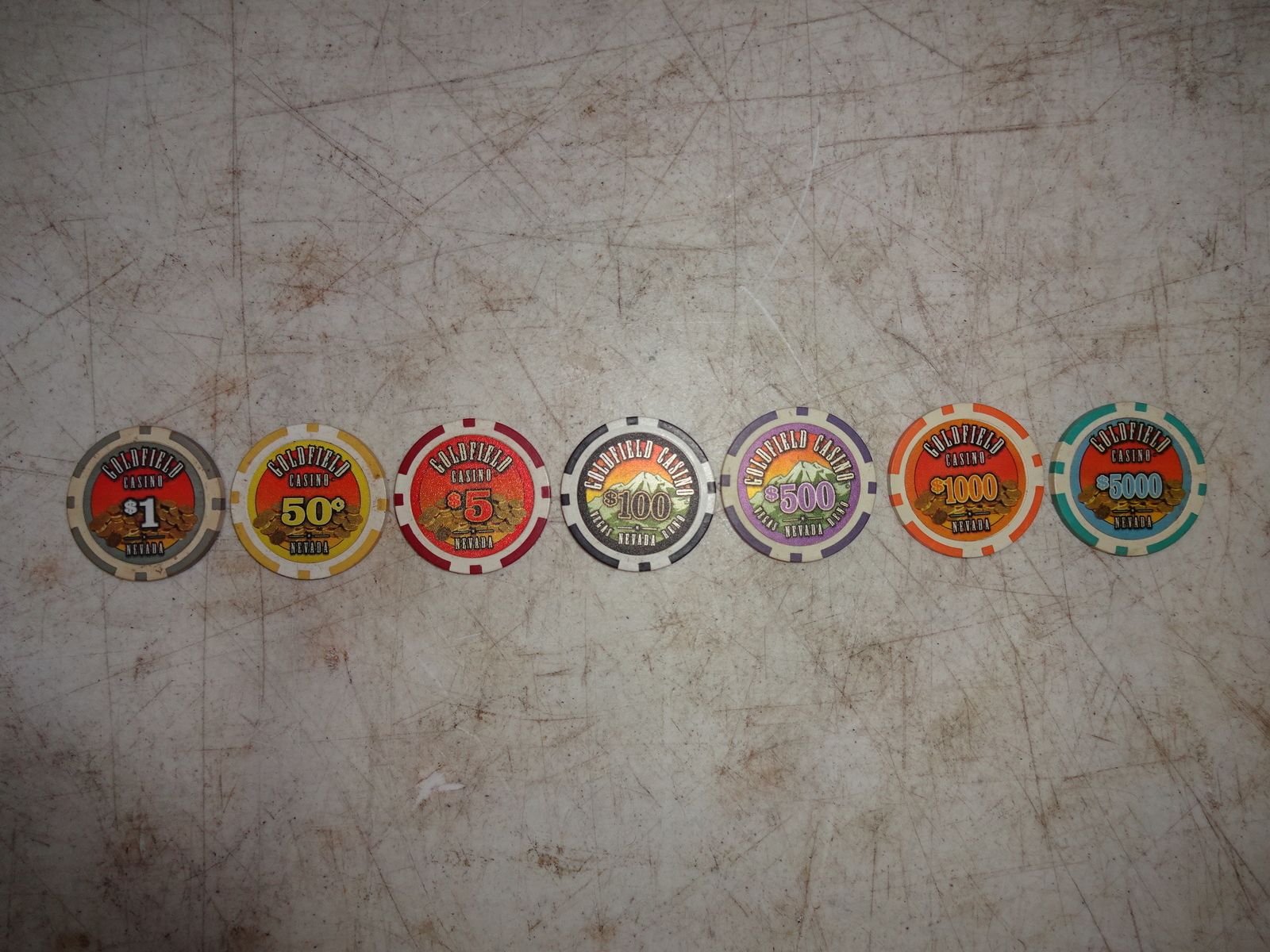 Vintage Goldfield Casino Chips