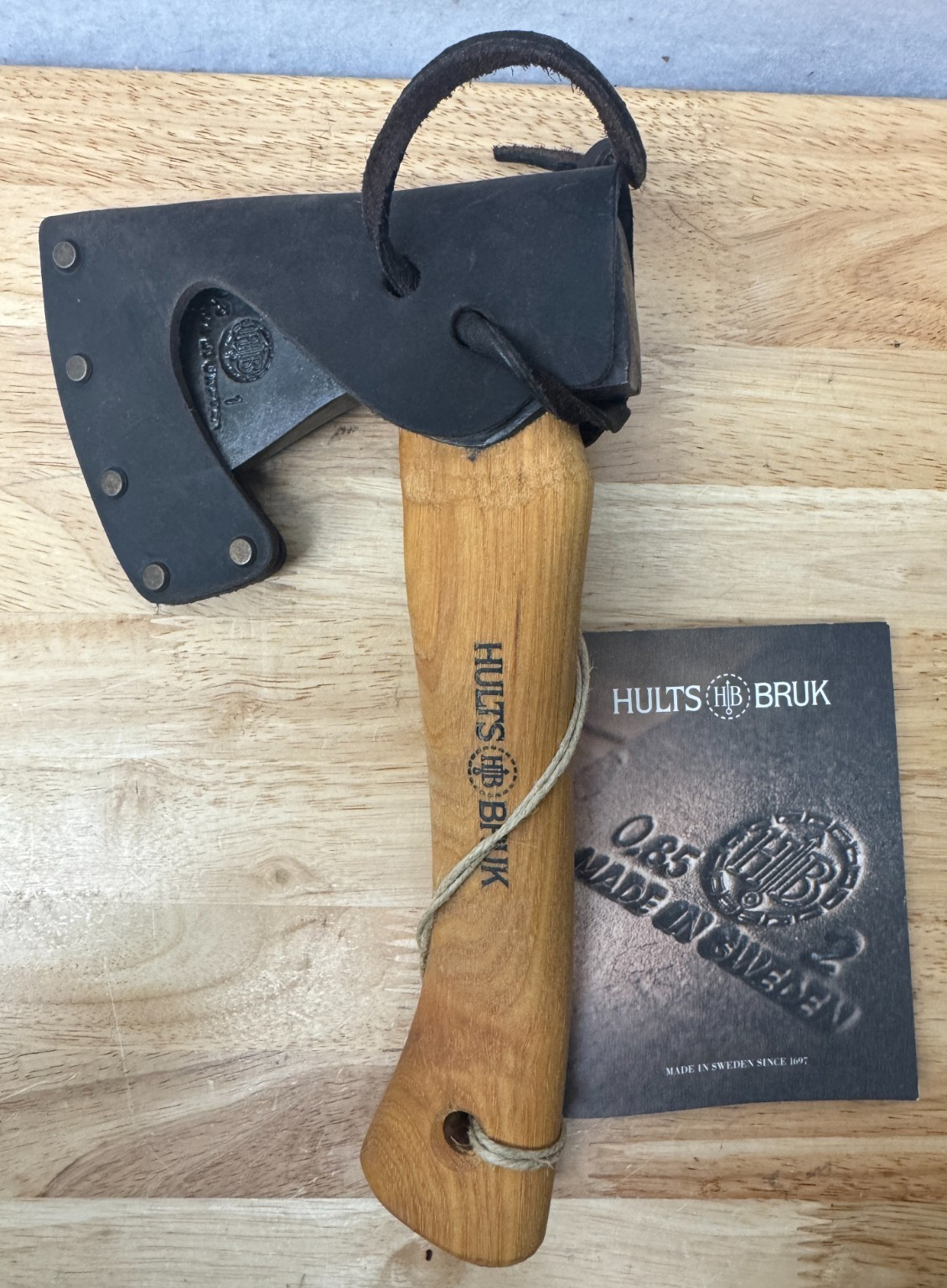 Hults Bruk (Hultafors) Jonaker Hatchet Axe w/Leather Sheath - 840762 - New w/Tag