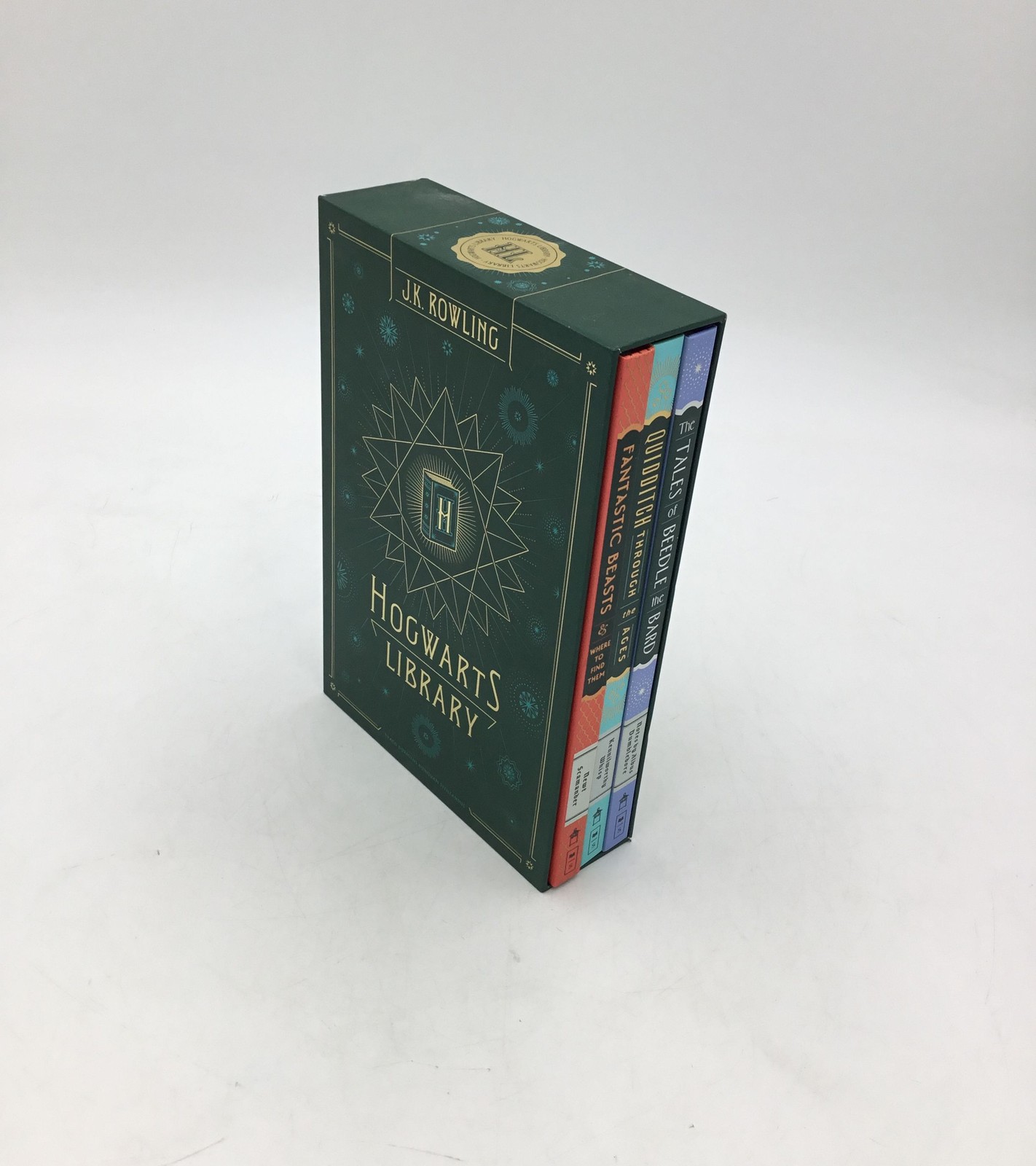 J.K. Rowling Hogwarts Library Hardcover 3-Book Set Scholastic 2017 Slipcase