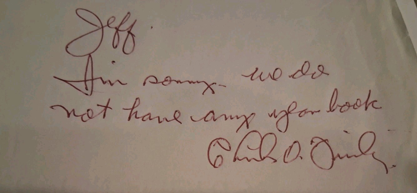 Charles O'Finley Oakland A's Signature Letter James Spence Auction LOA H1163s